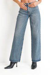 Just Black High Rise Relaxed Straight Jean - Medium