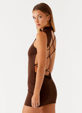 Reid Mini Dress - Dark Chocolate