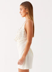 Renegade Feeling Mini Dress - Muted Yellow