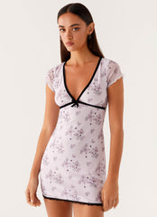 Rocca Mini Dress - Lavender Meadow