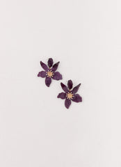 Siesta Flower Earrings - Purple