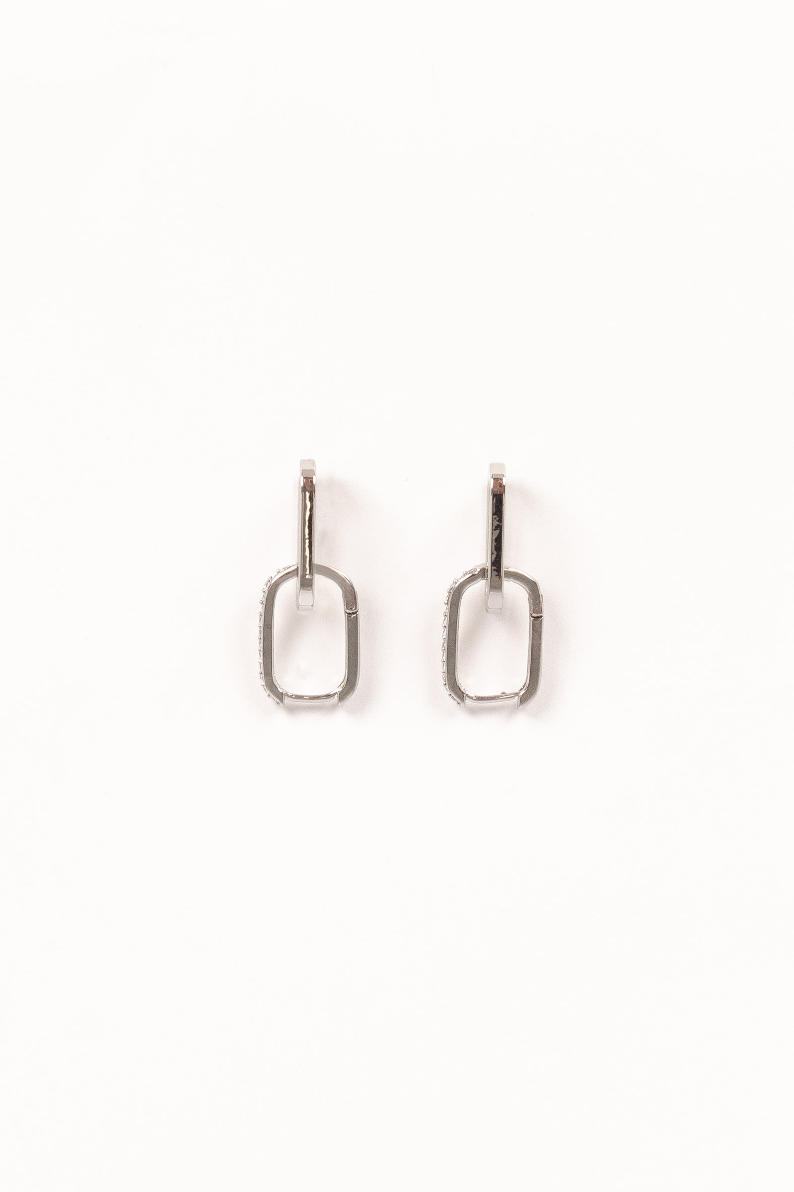 Teagan Double Hoop Earrings - Silver