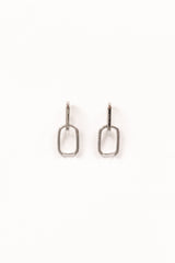 Teagan Double Hoop Earrings - Silver