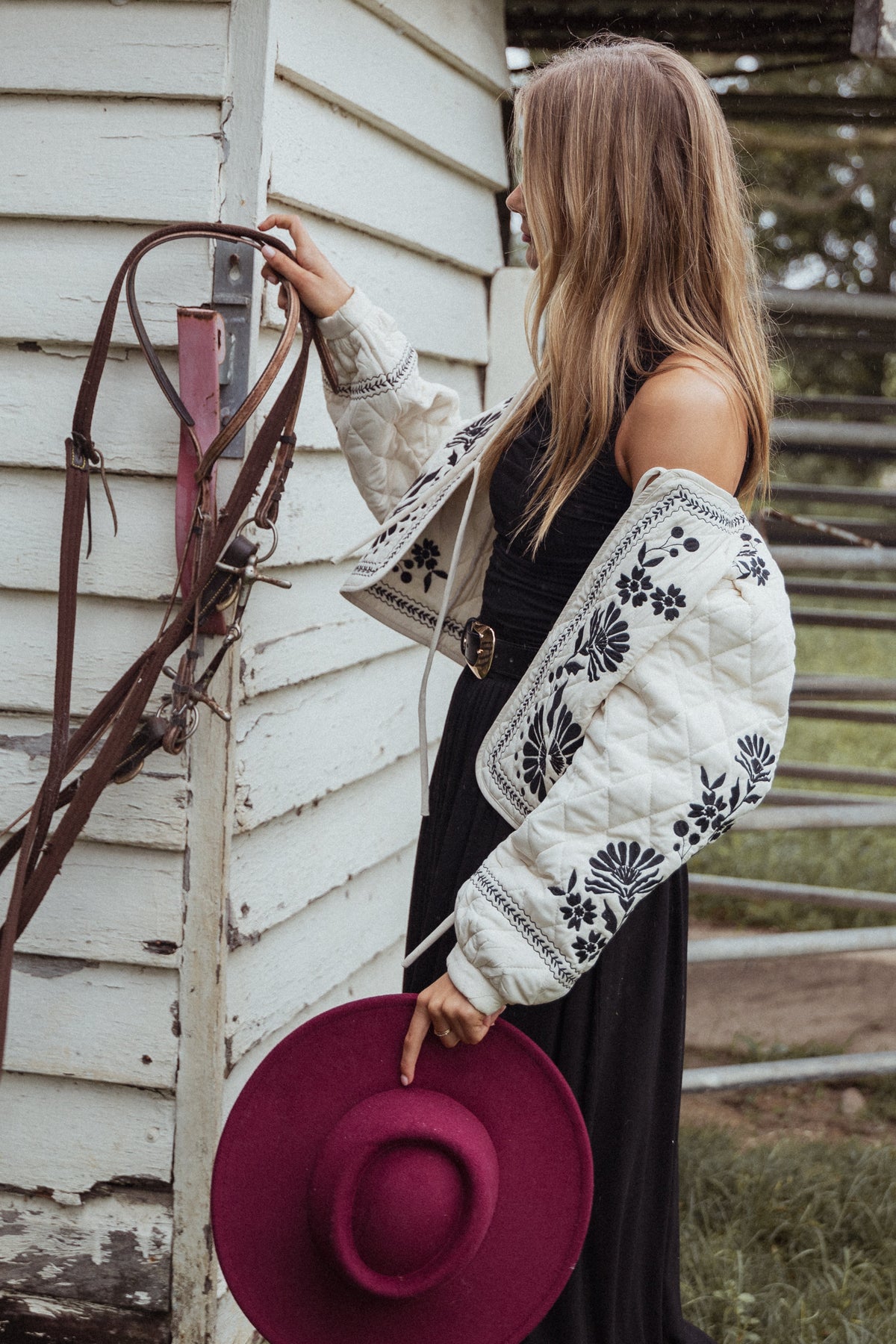 Vako Quilted Embroidered Jacket - Light Taupe