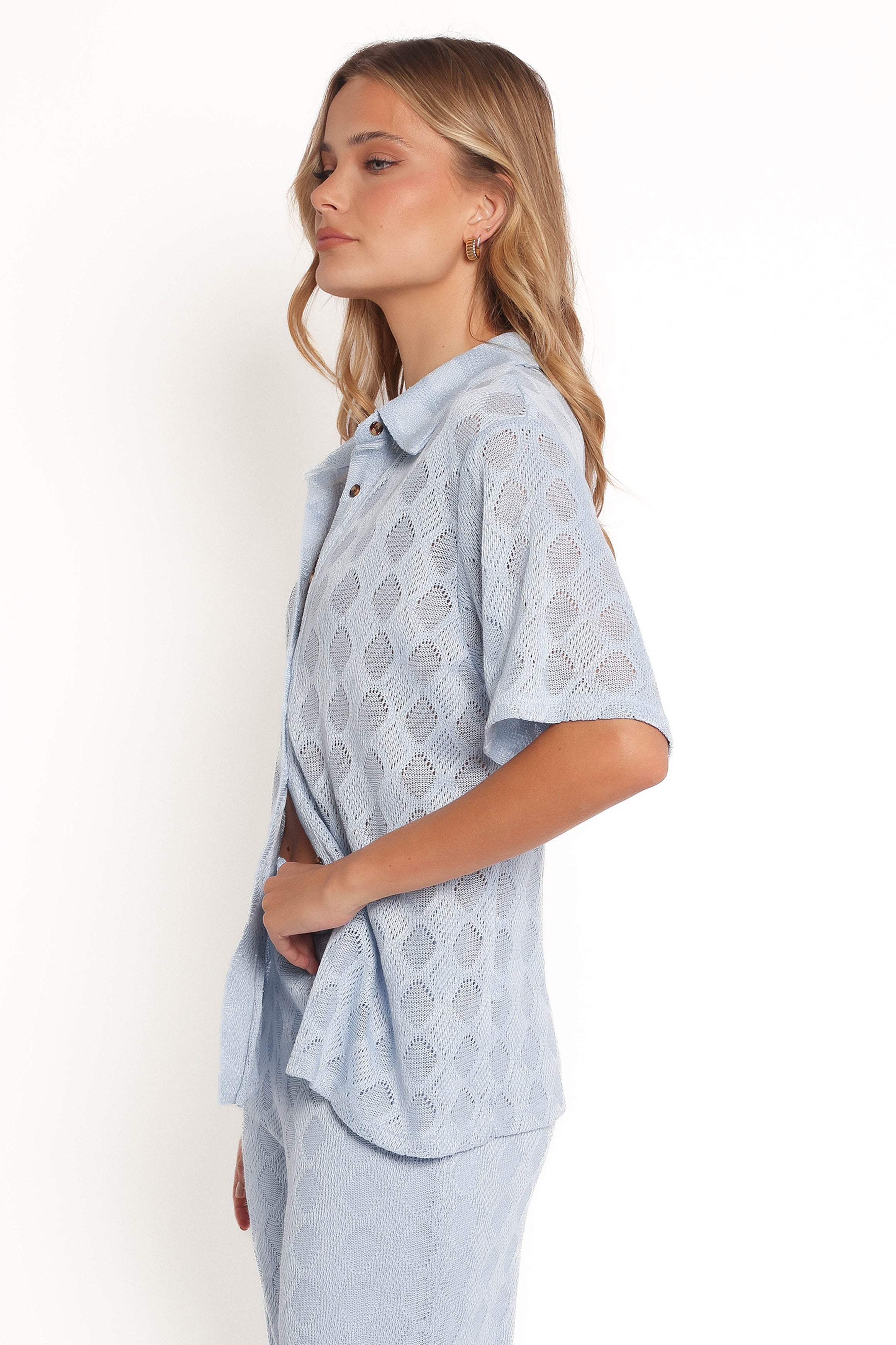 Cora Knit Shirt - Blue