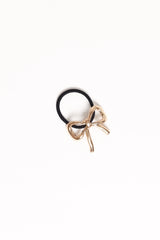 Roxy Bow Hair Tie - Gold