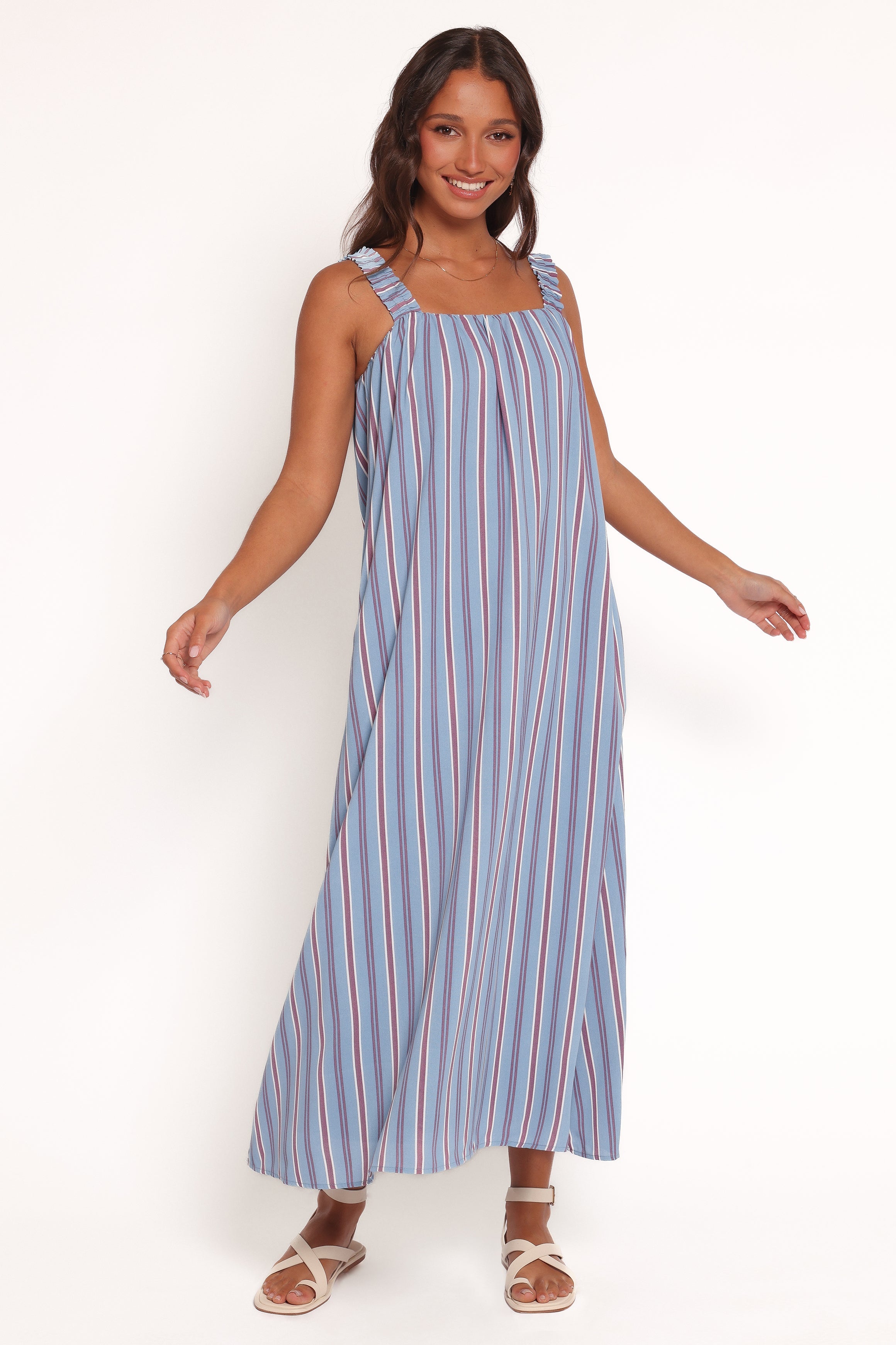Alessandra Maxi Dress - Blue Stripe