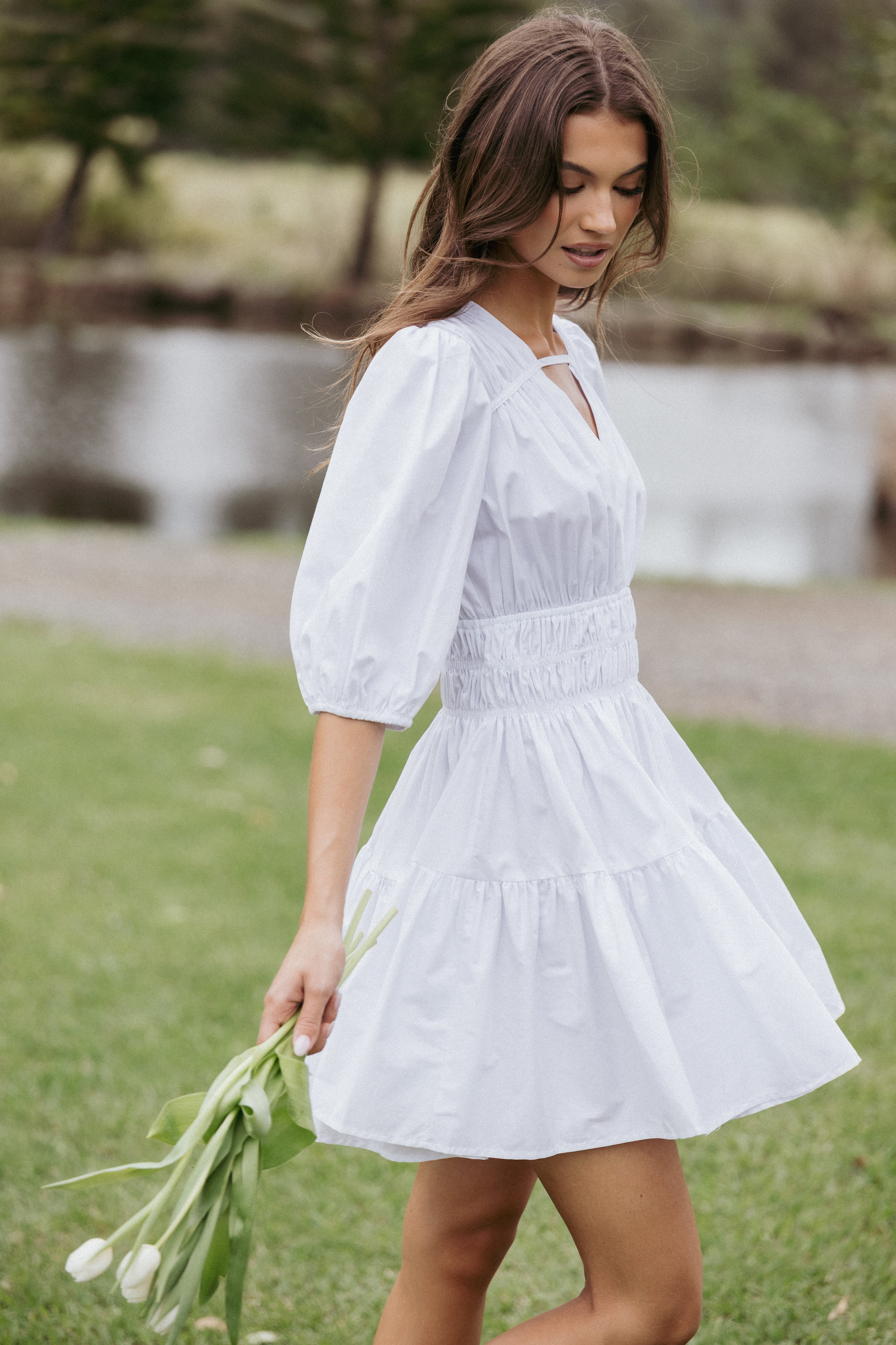 Alessia Mini Dress - White