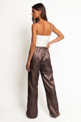 Alima Pants - Brown Polka Dot