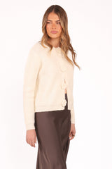 Jones Rosette Cardigan - Cream