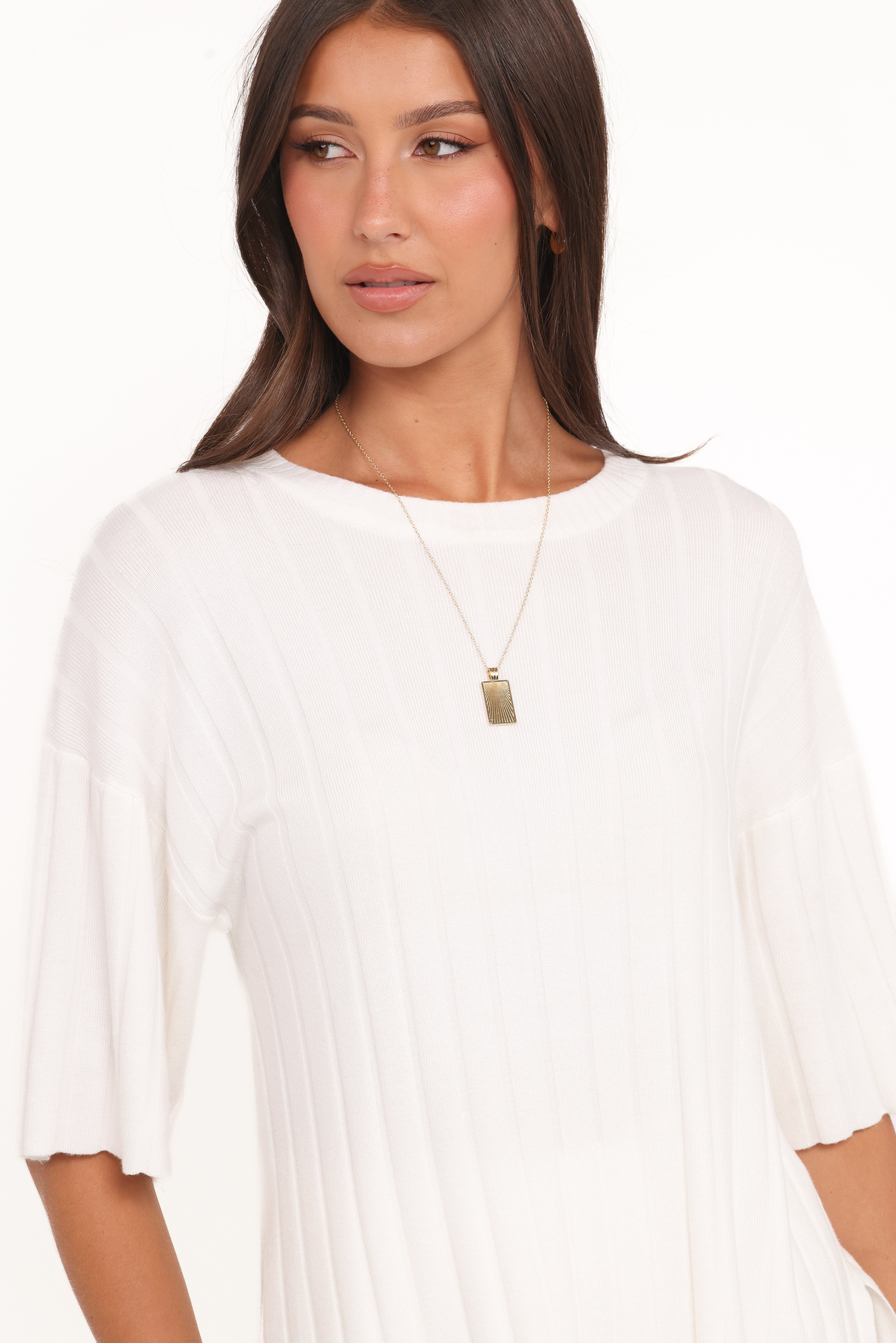 Alix Ribbed Knit Set - Cream