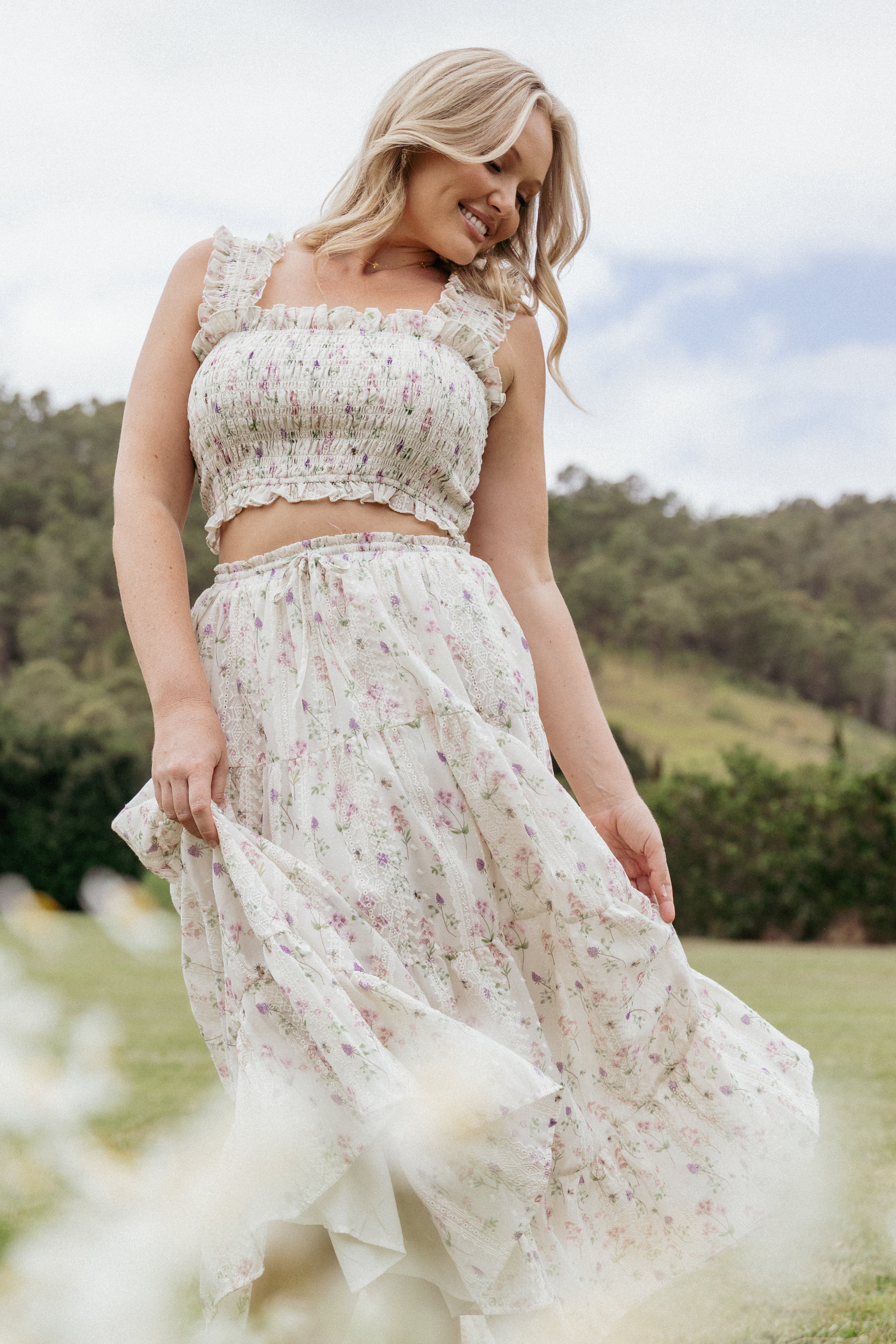 Amberlyn Sleeveless Top - Pink Floral