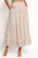 Amberlyn Maxi Skirt - Pink Floral