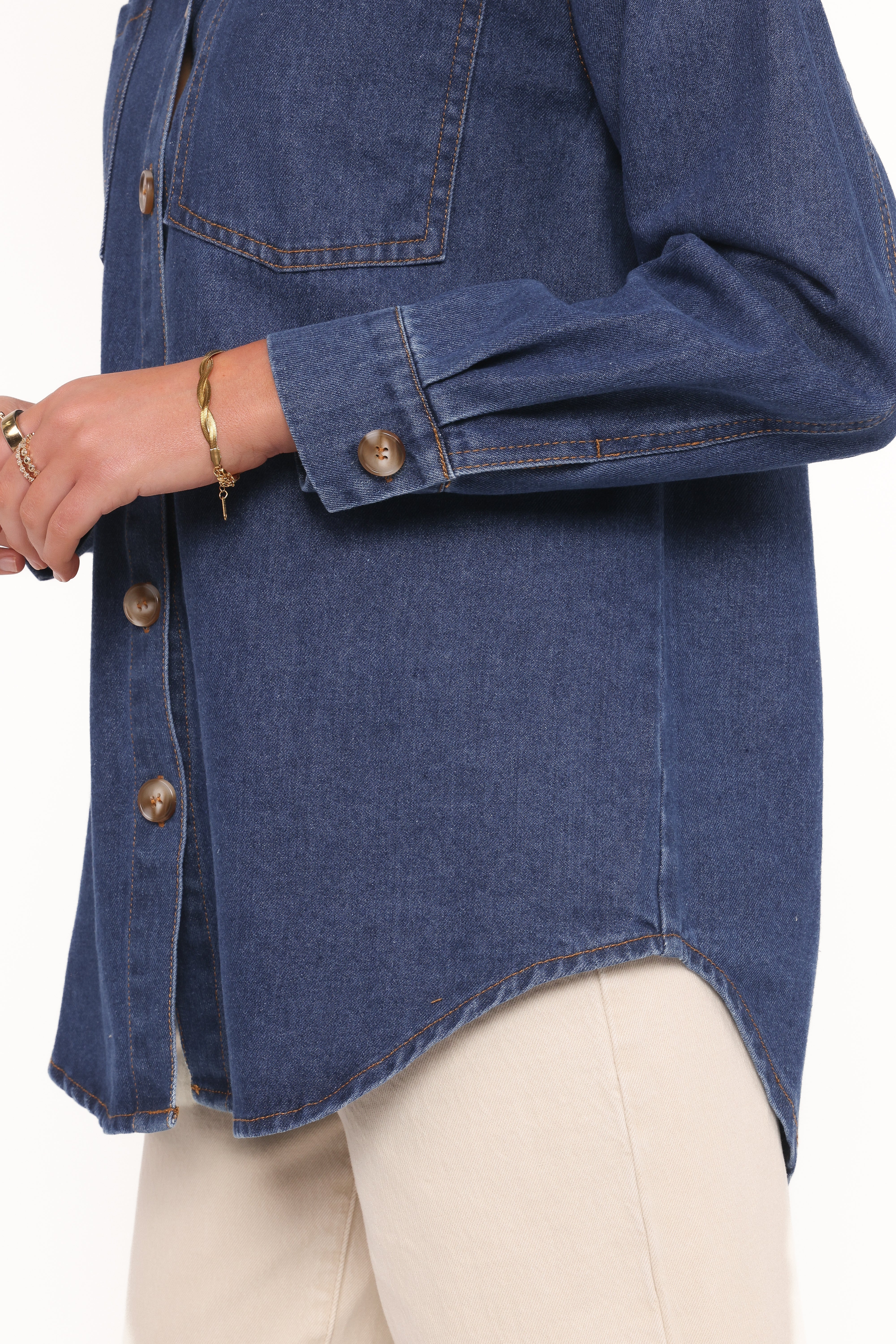 Anicia Denim Shirt - Dark