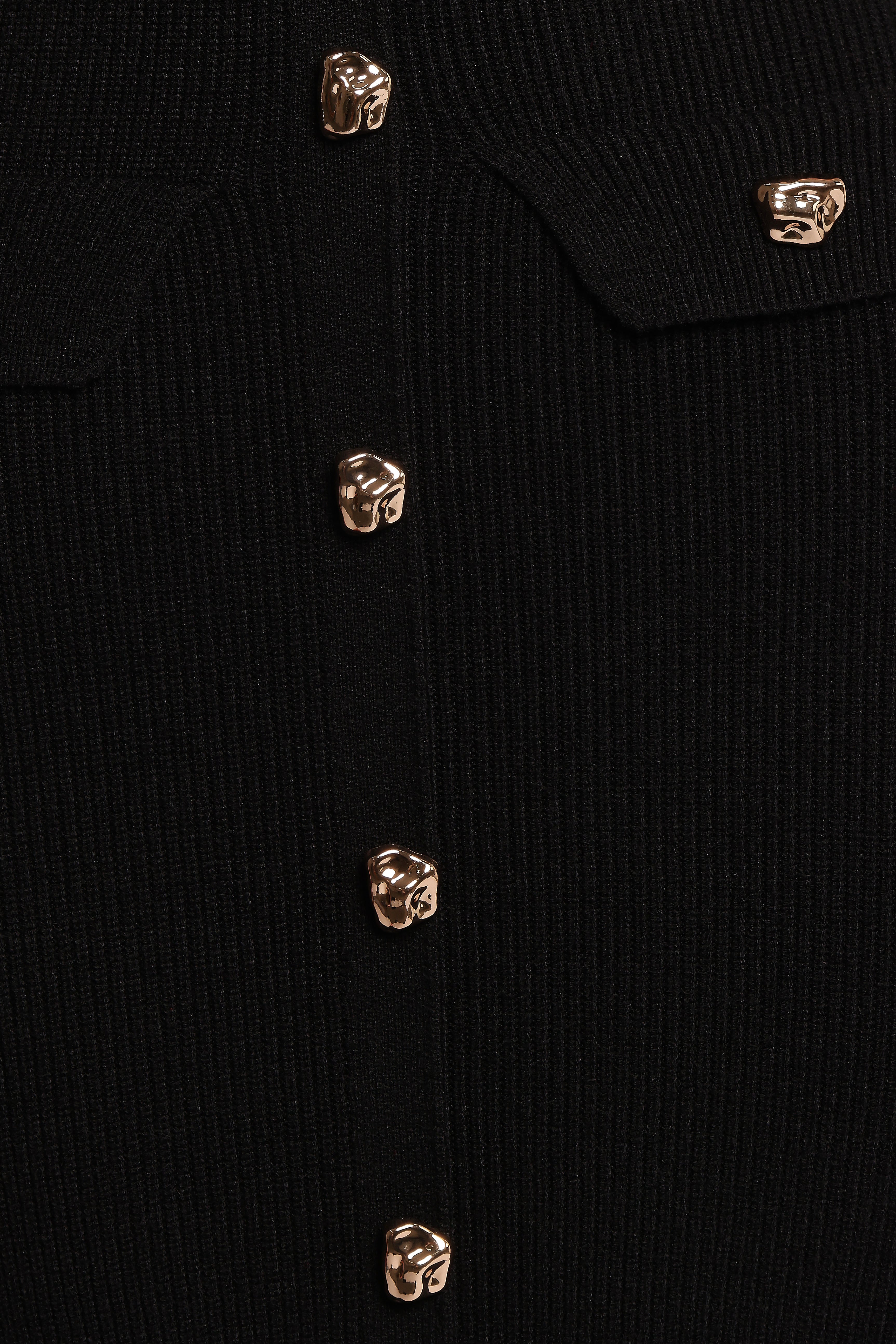 Aspen Button Up Knit Dress - Black