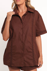 Austin Short Sleeve Shirt - Chocolate
