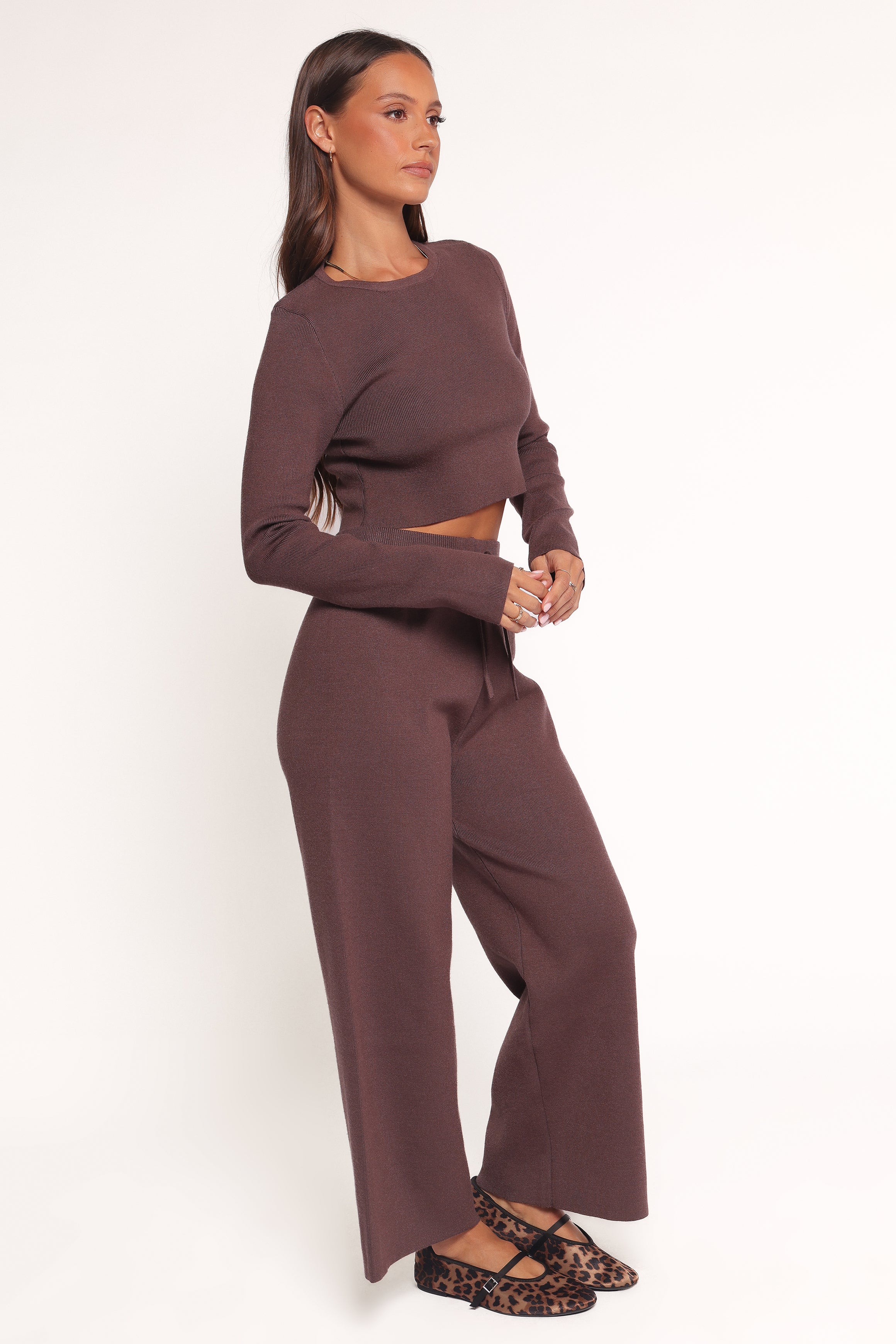 Ayers Long Sleeve Set - Chocolate Brown