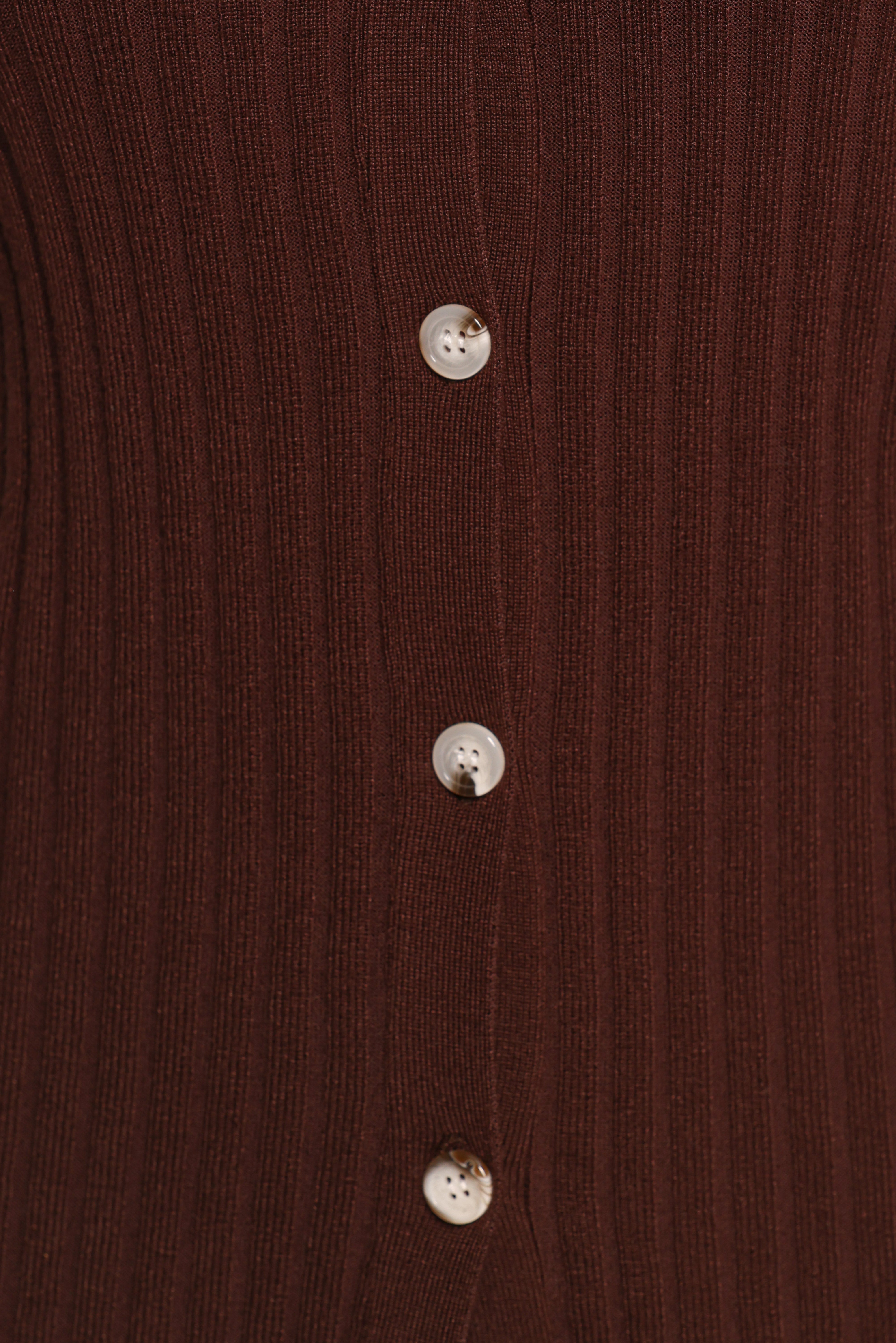 Aylia Ribbed Knit Set - Chocolate