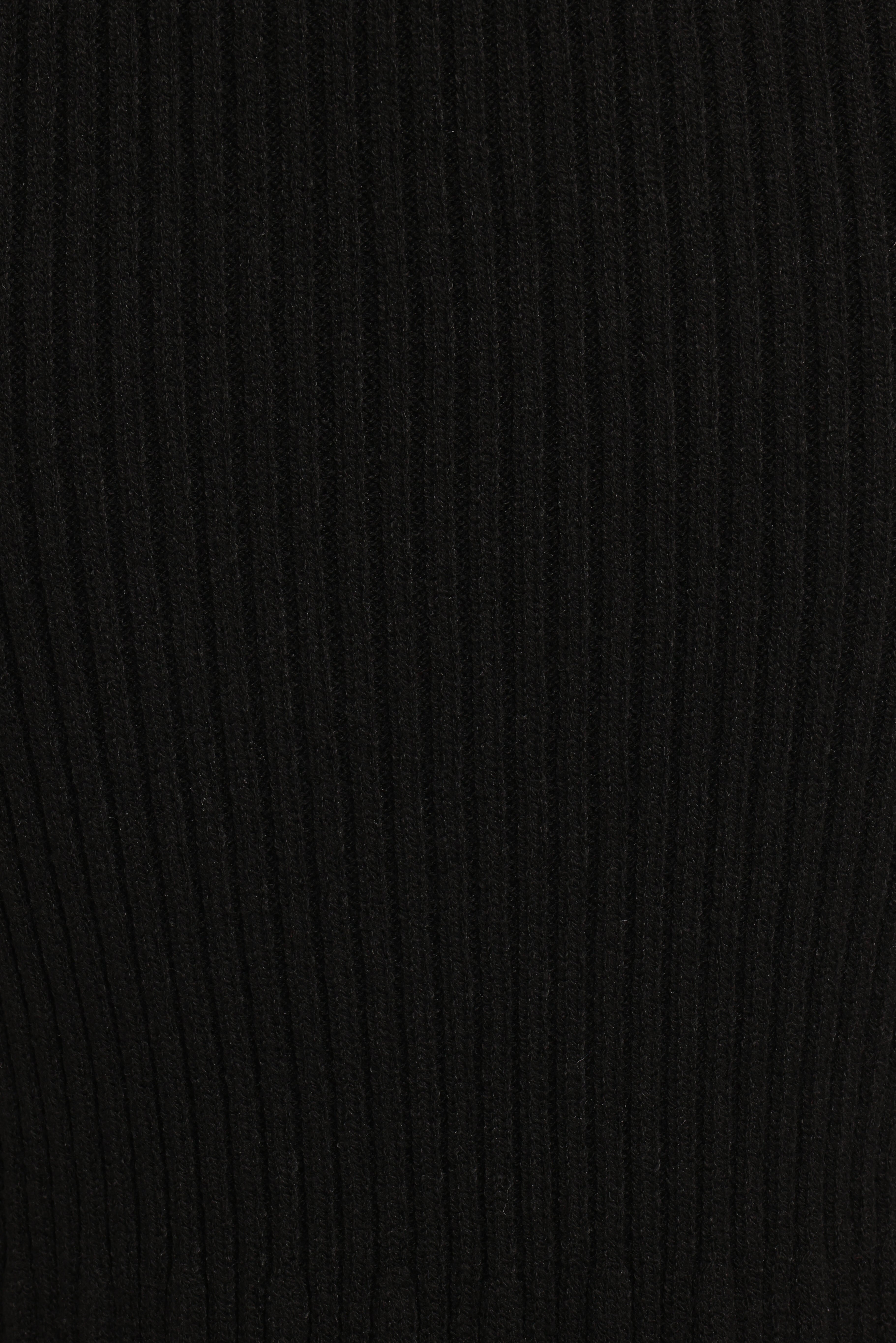 Balla Rib Knit Midi Skirt - Black