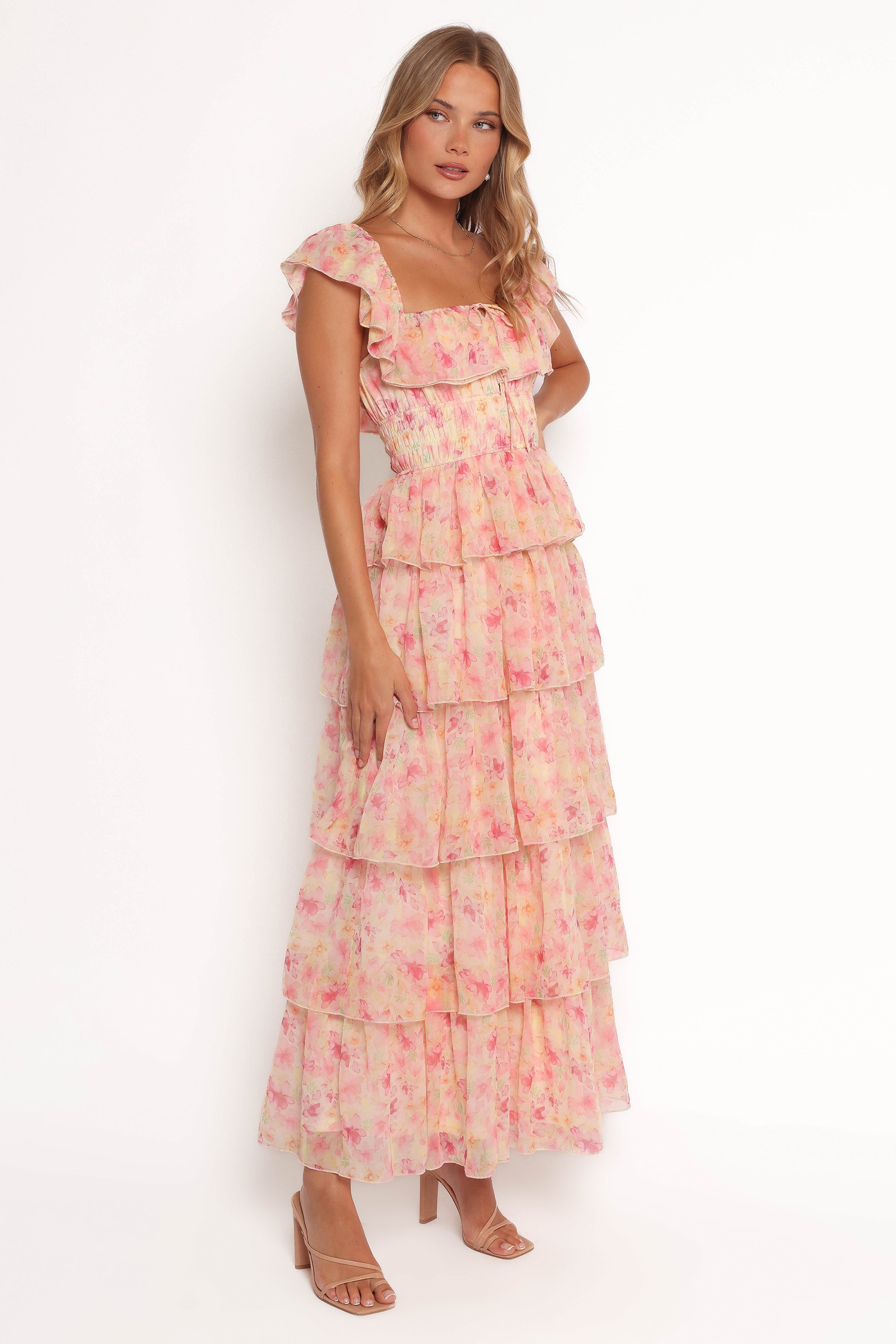 Belle Maxi Dress - Pink Floral