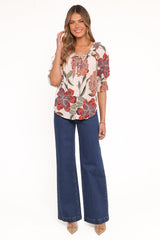 Bertha Top - Fall Floral