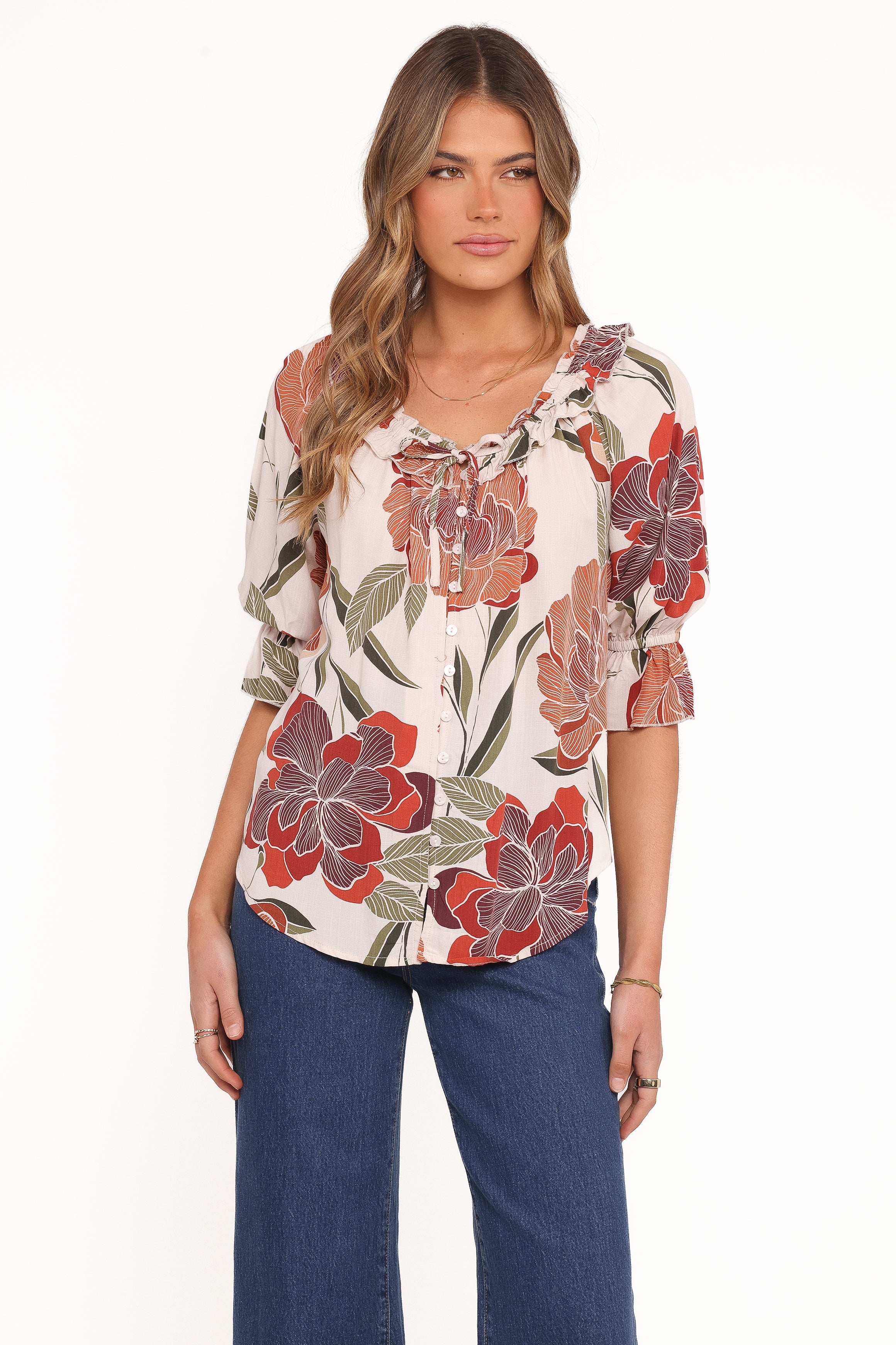 Bertha Top - Fall Floral