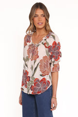 Bertha Top - Fall Floral