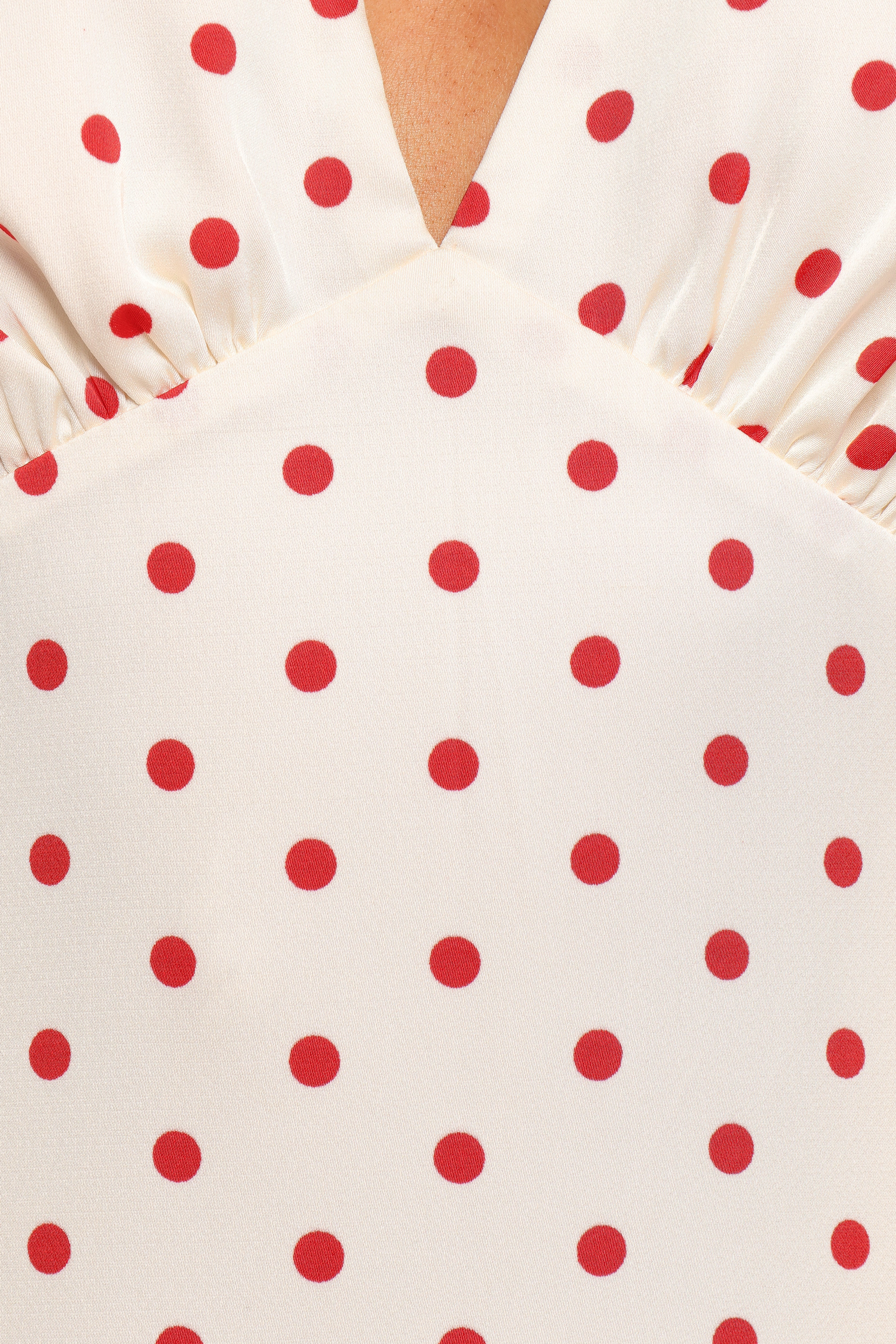 Bette Midi Dress - Red Polka Dot