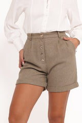 Denise Tailored Shorts - Taupe