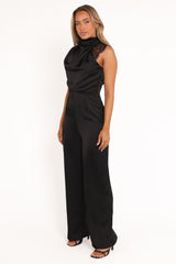 Brinley One Shoulder Jumpsuit - Black