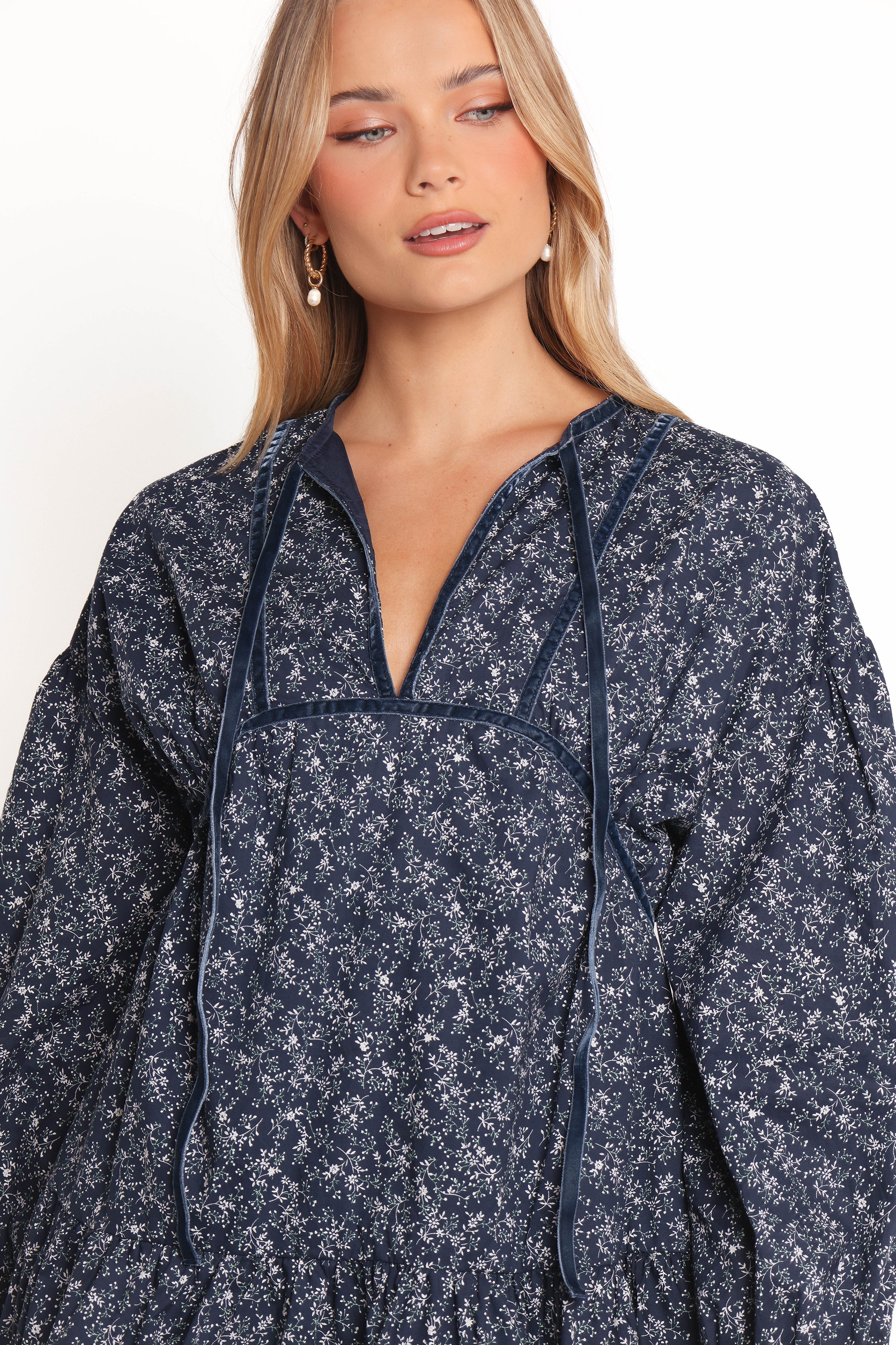 Brooklyn Mini Dress - Blue Floral