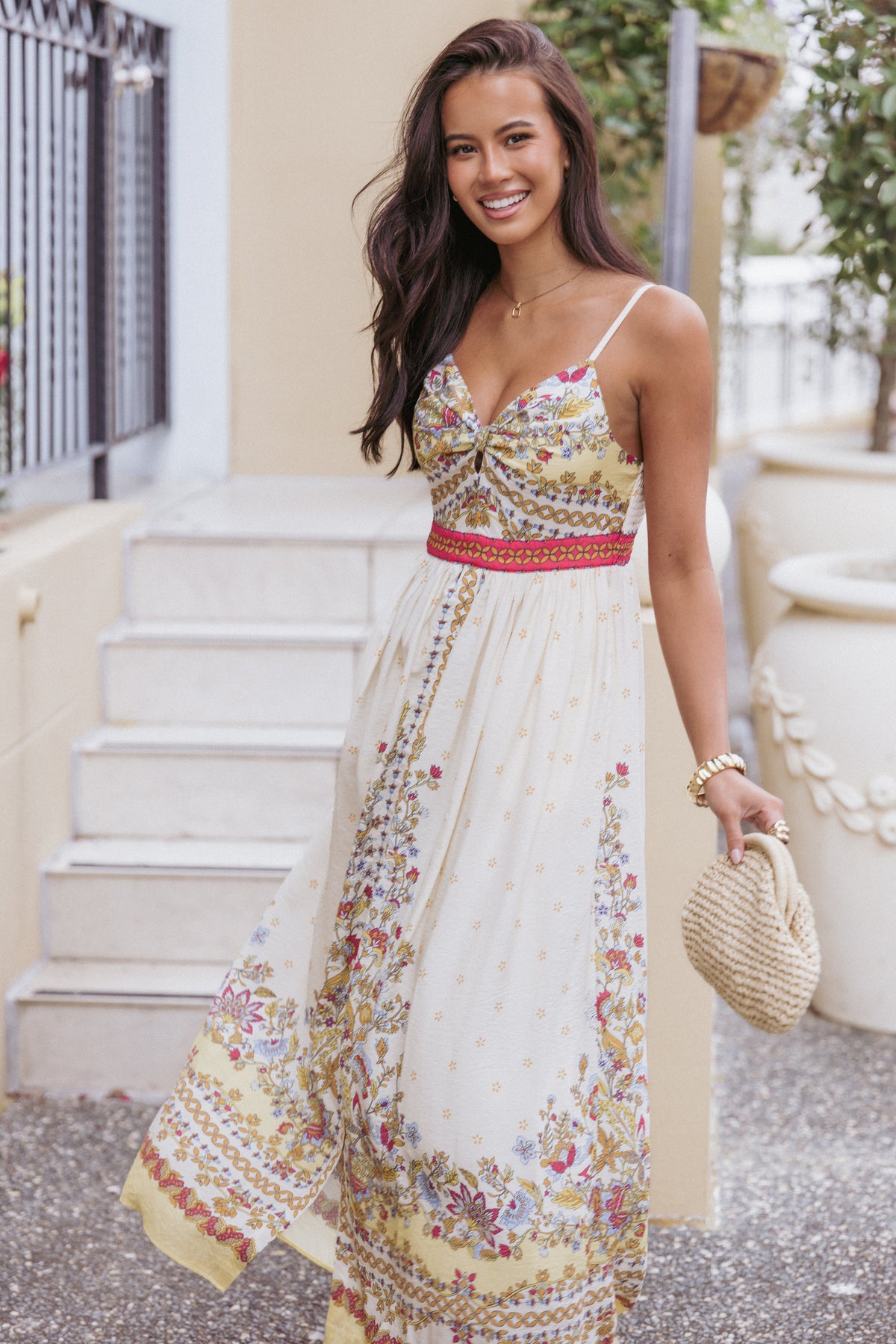 Caelia Maxi Dress - Yellow Multi