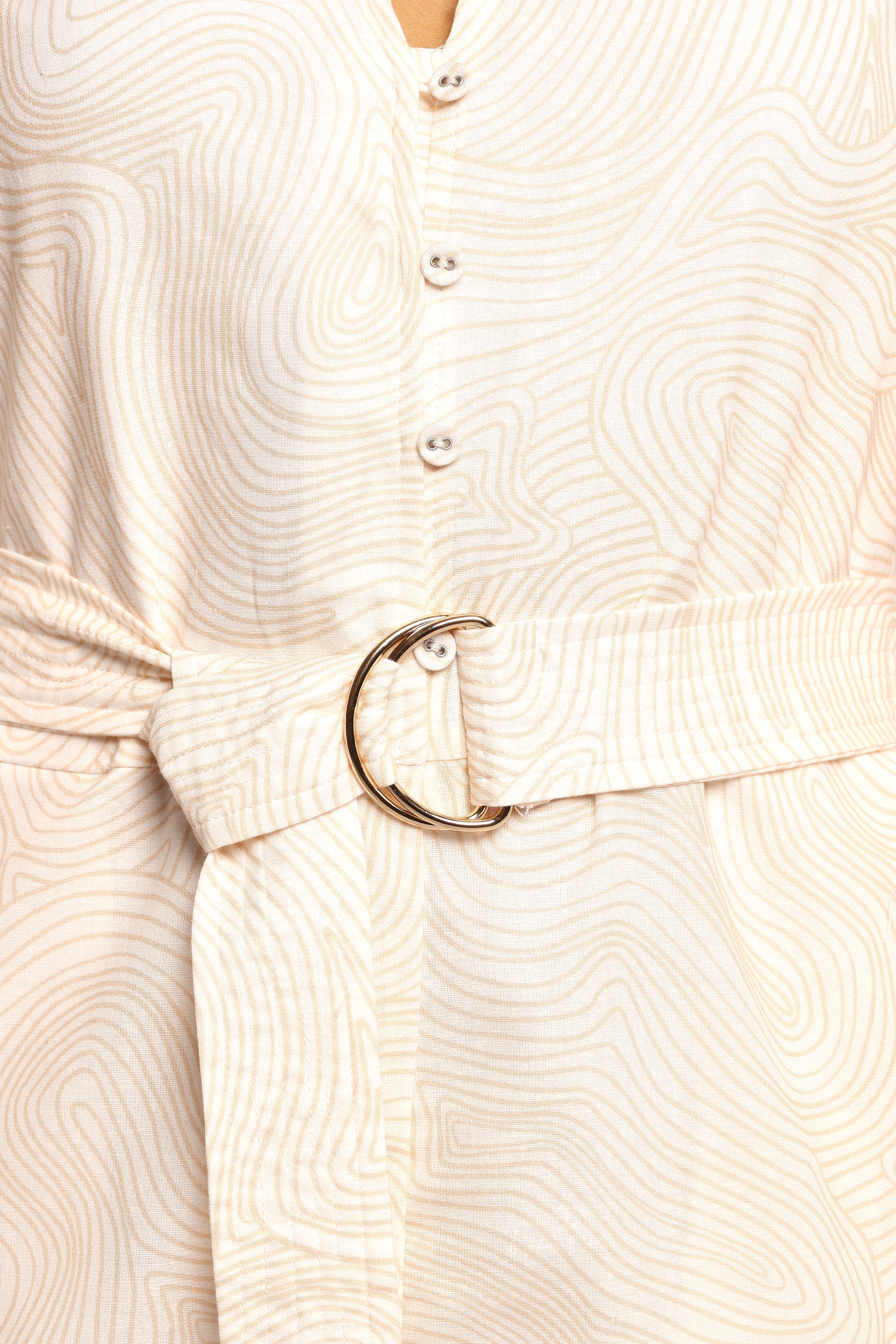 Cassian Belted Romper - Tan Swirl