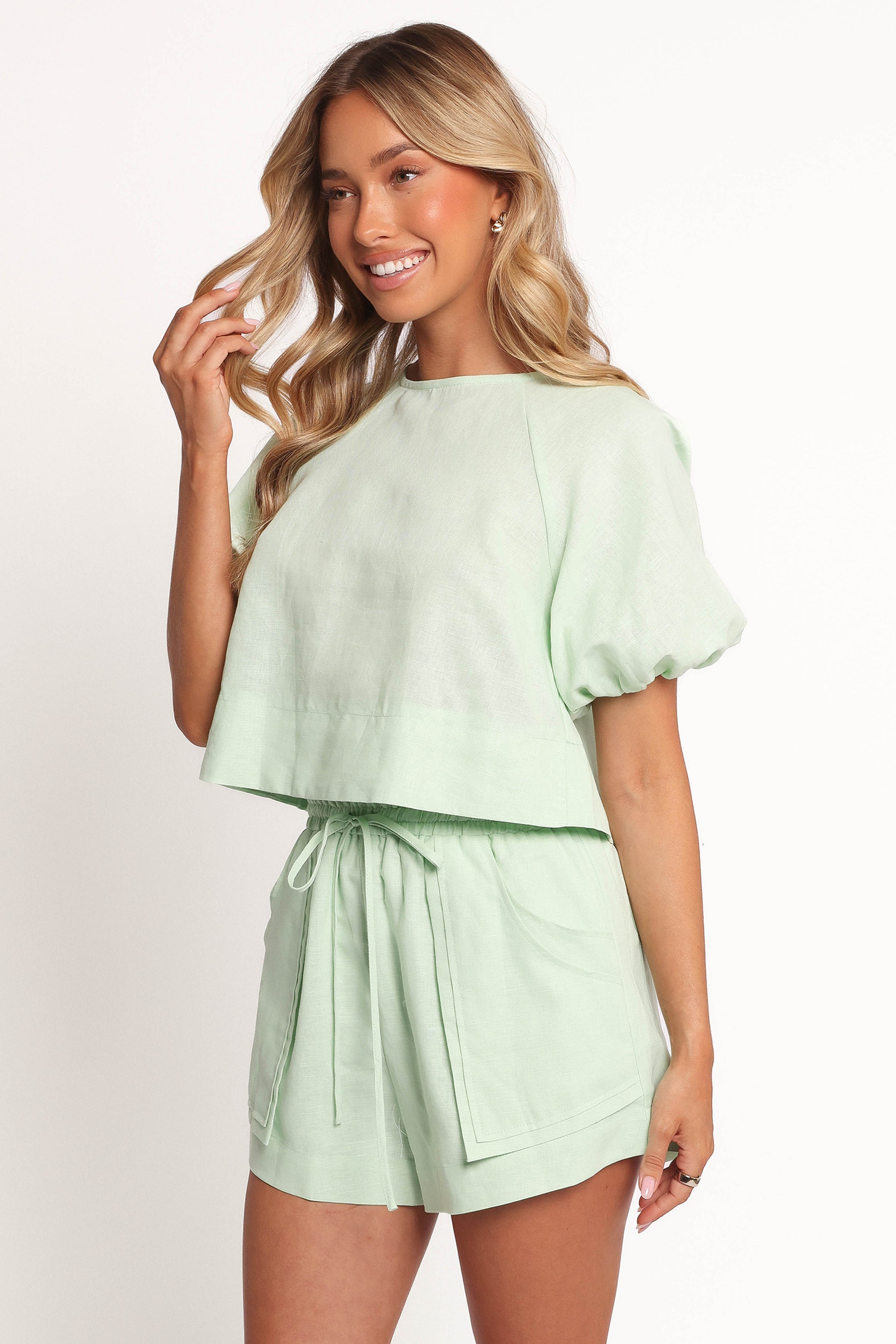 Chelsey Linen Set - Sage