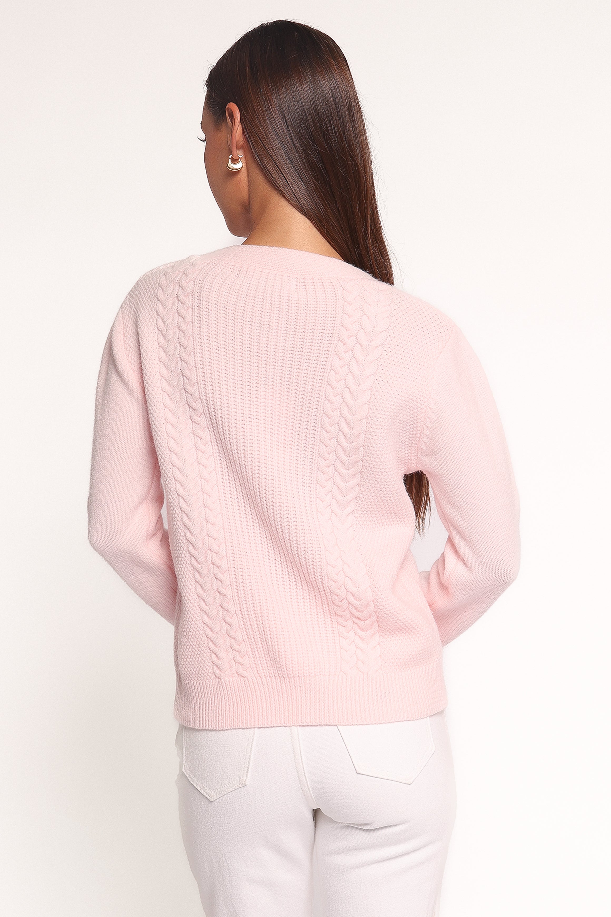 Cherri Single Tie Cardigan - Pink