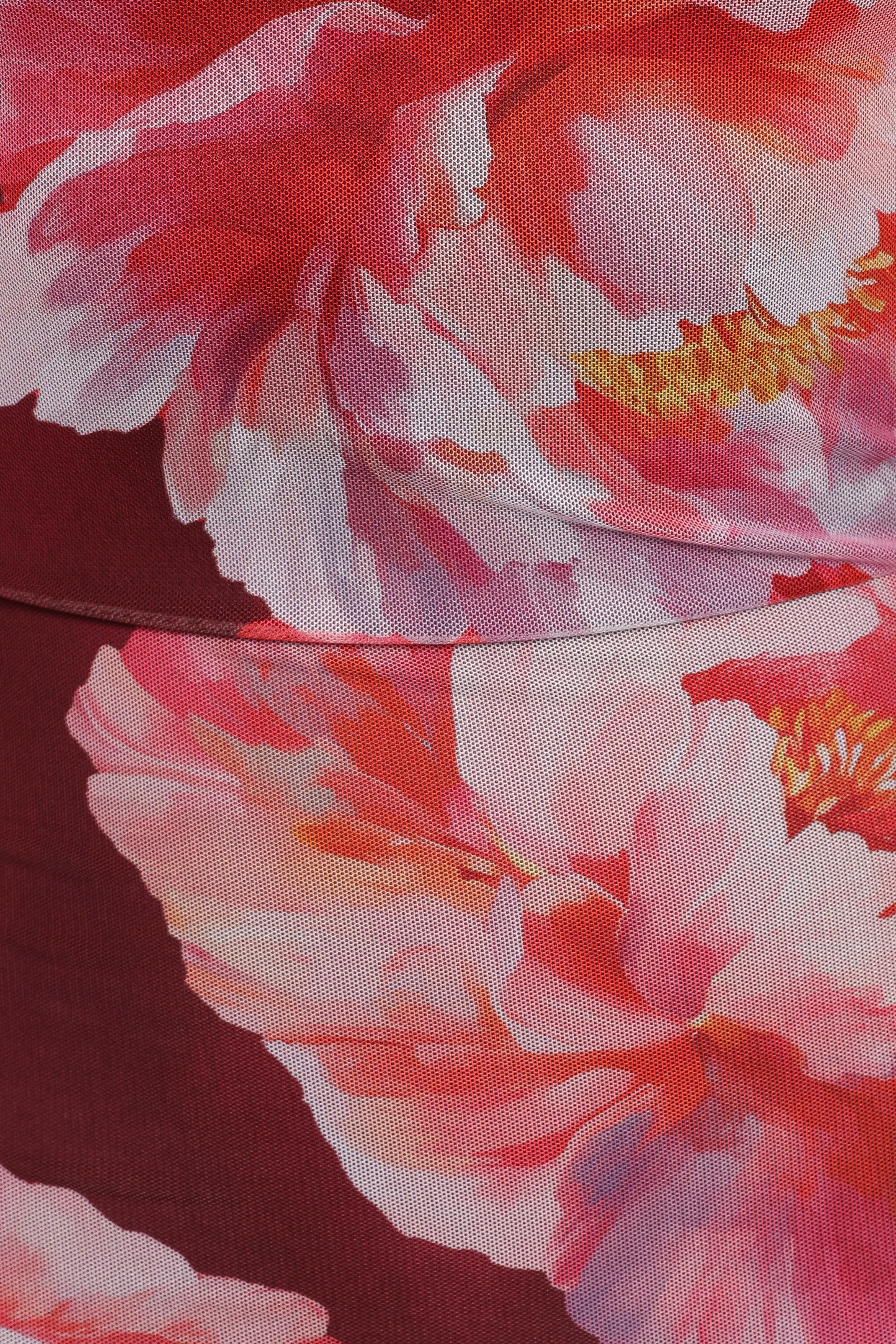 Chiara Maxi Dress - Burgundy Peony