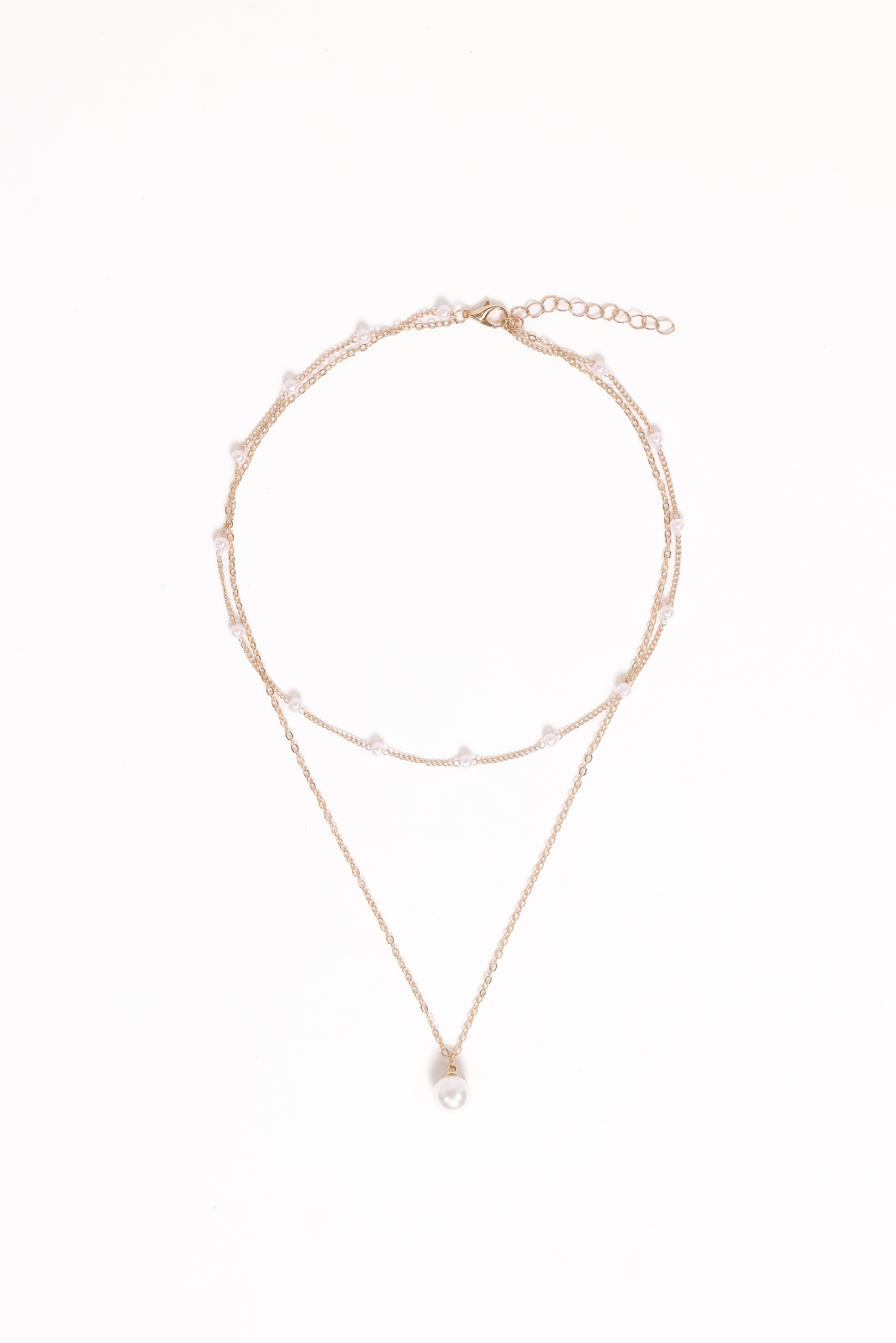 Corinna Necklace - Gold/Pearl