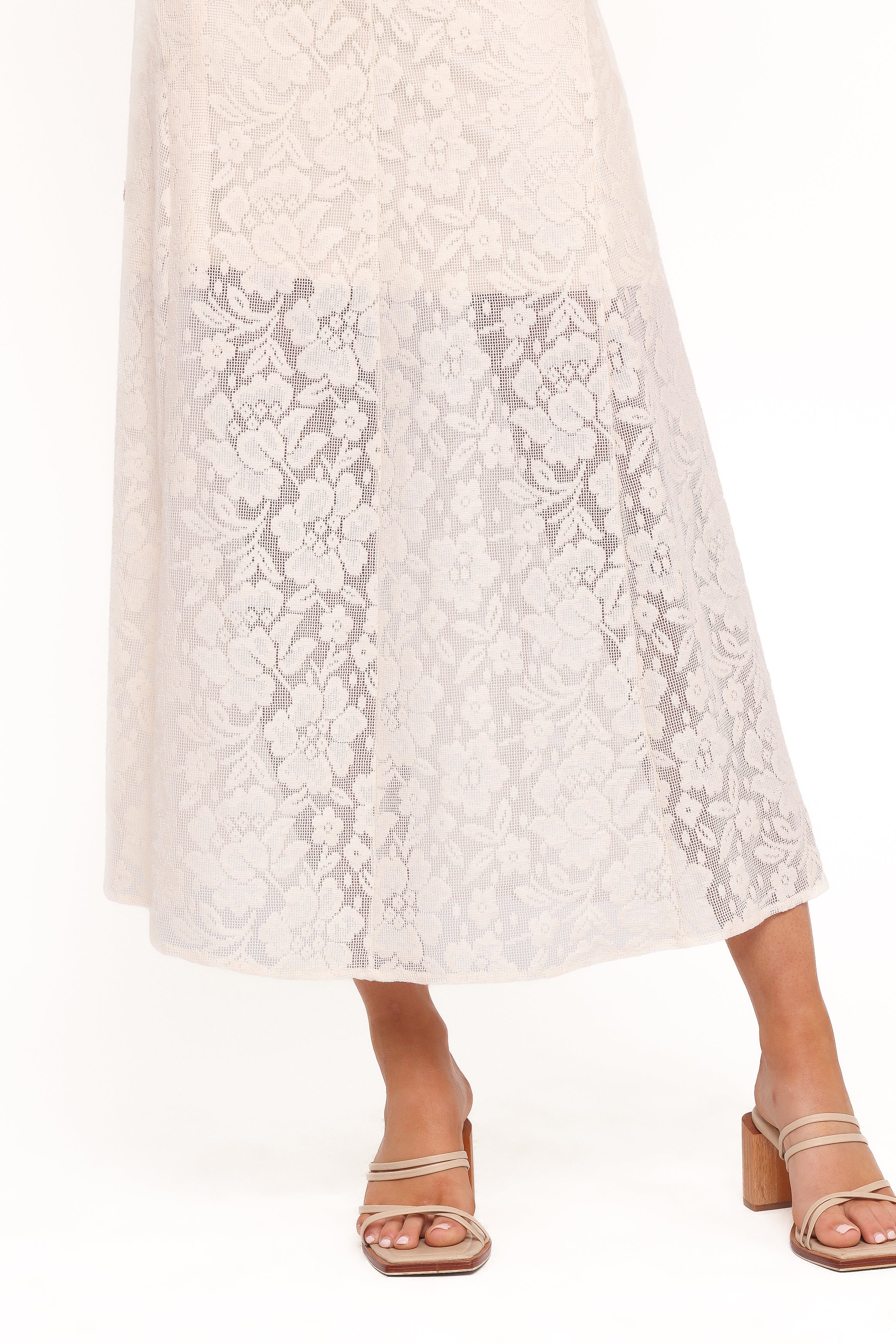 Danni Lace Midi Dress - Ecru