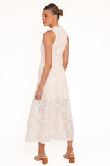 Danni Lace Midi Dress - Ecru