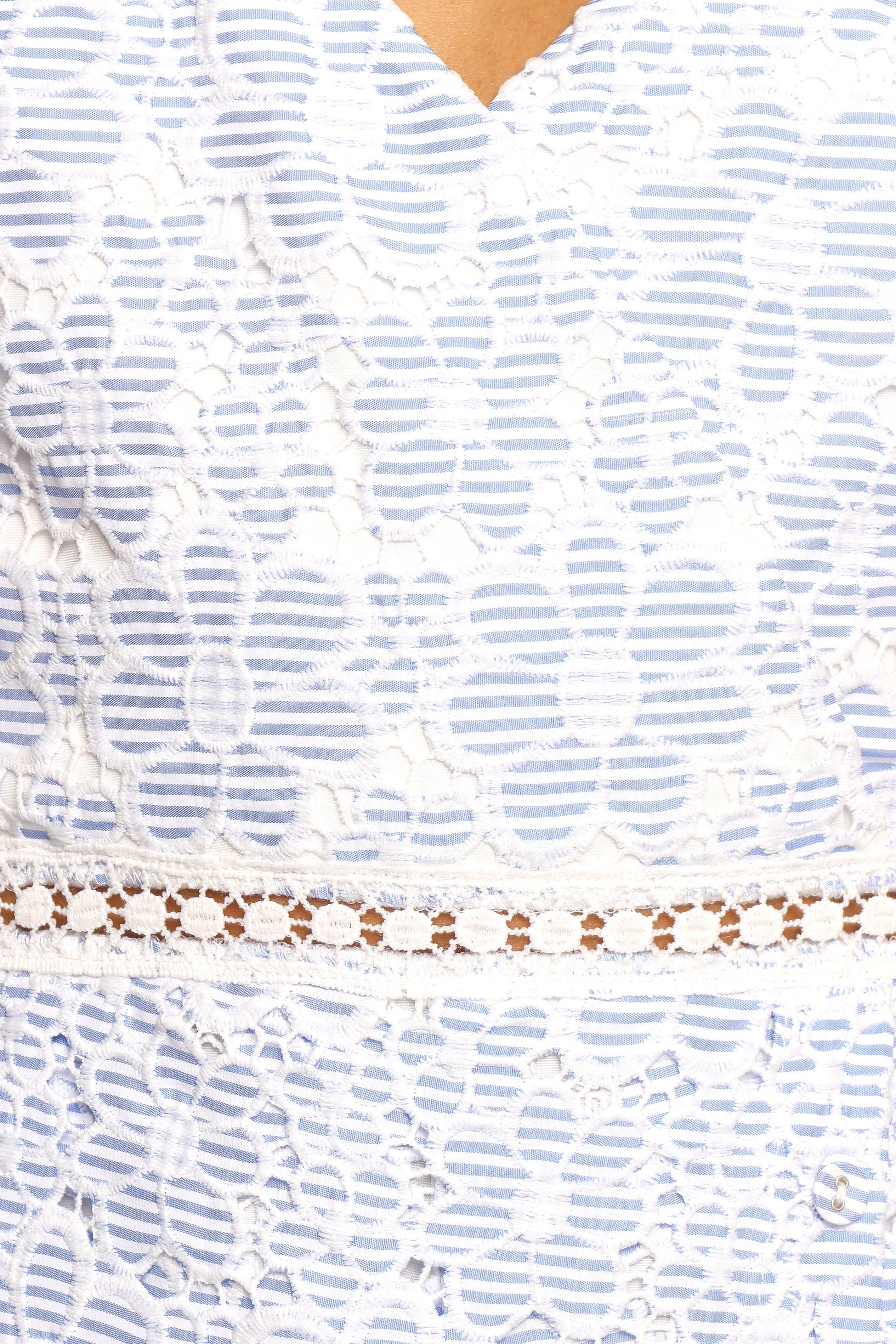 Dasha Romper - Blue White