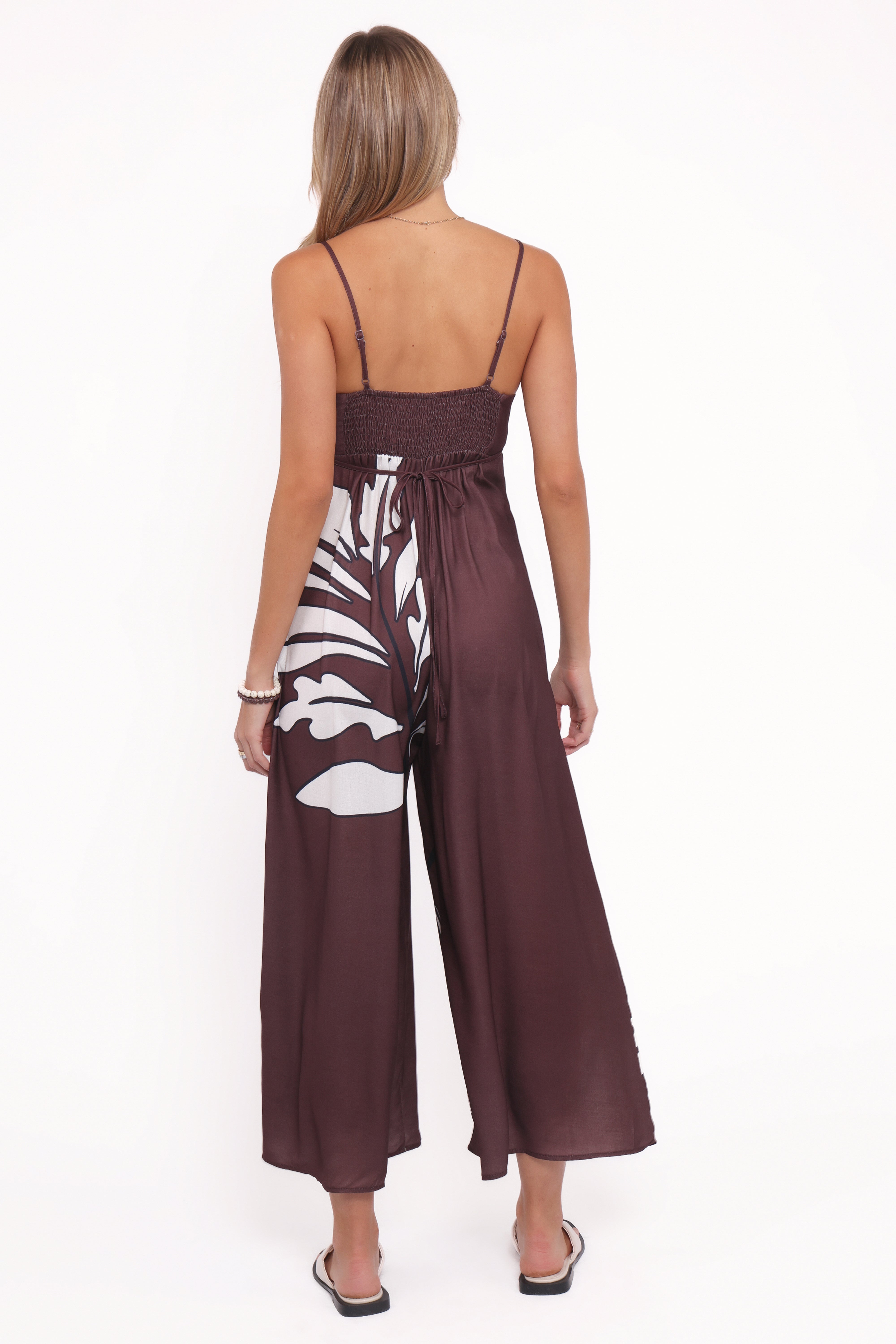 Delfina Jumpsuit - Brown Palm