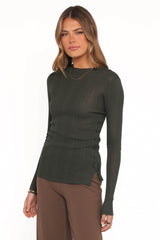 Delphine Top - Dark Green