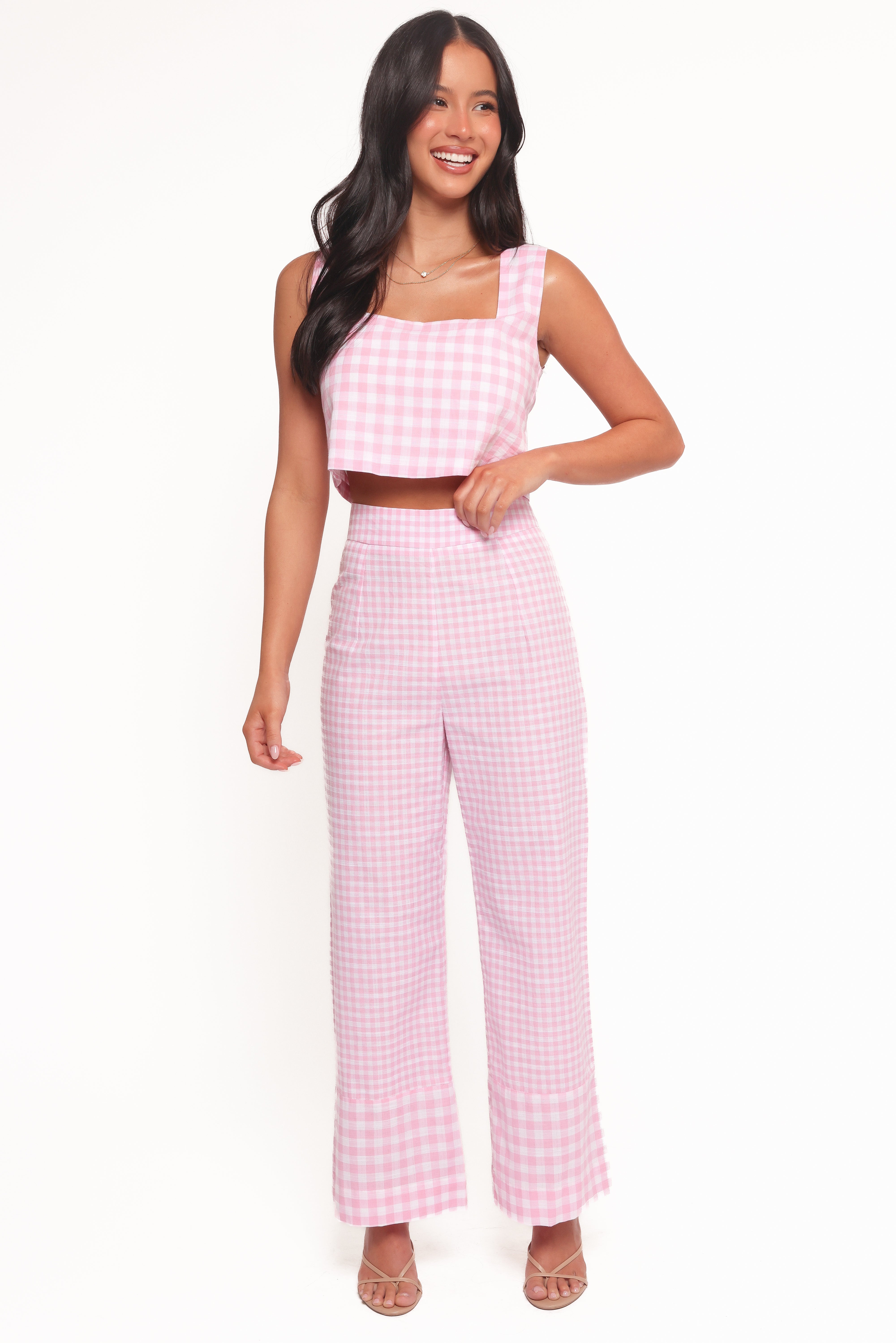 Devlin Cotton Top - Pink Gingham