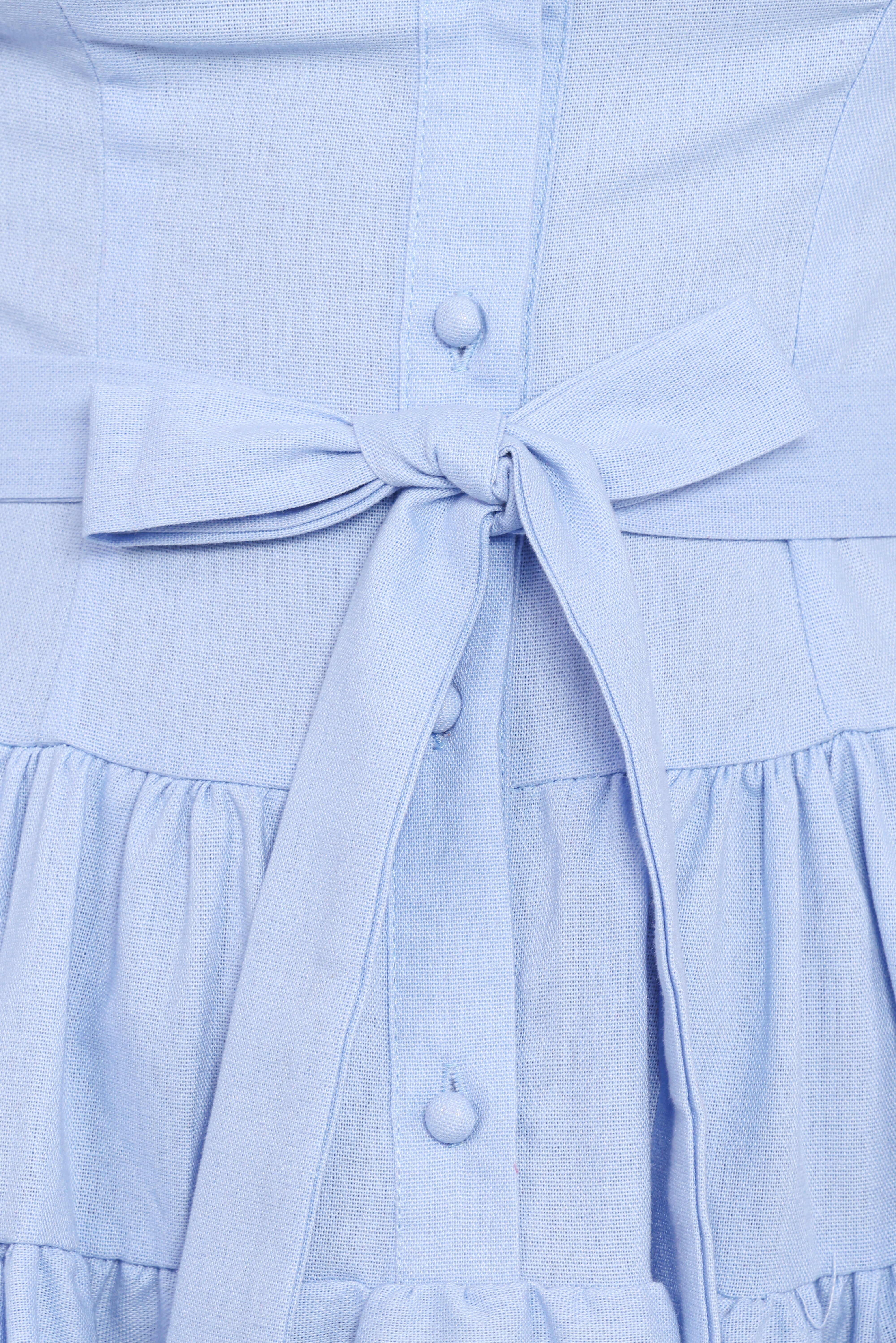 Diantha Long Sleeve Mini Dress - Blue