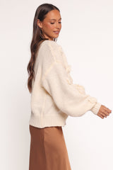 Doralee Rose Cardigan - Cream