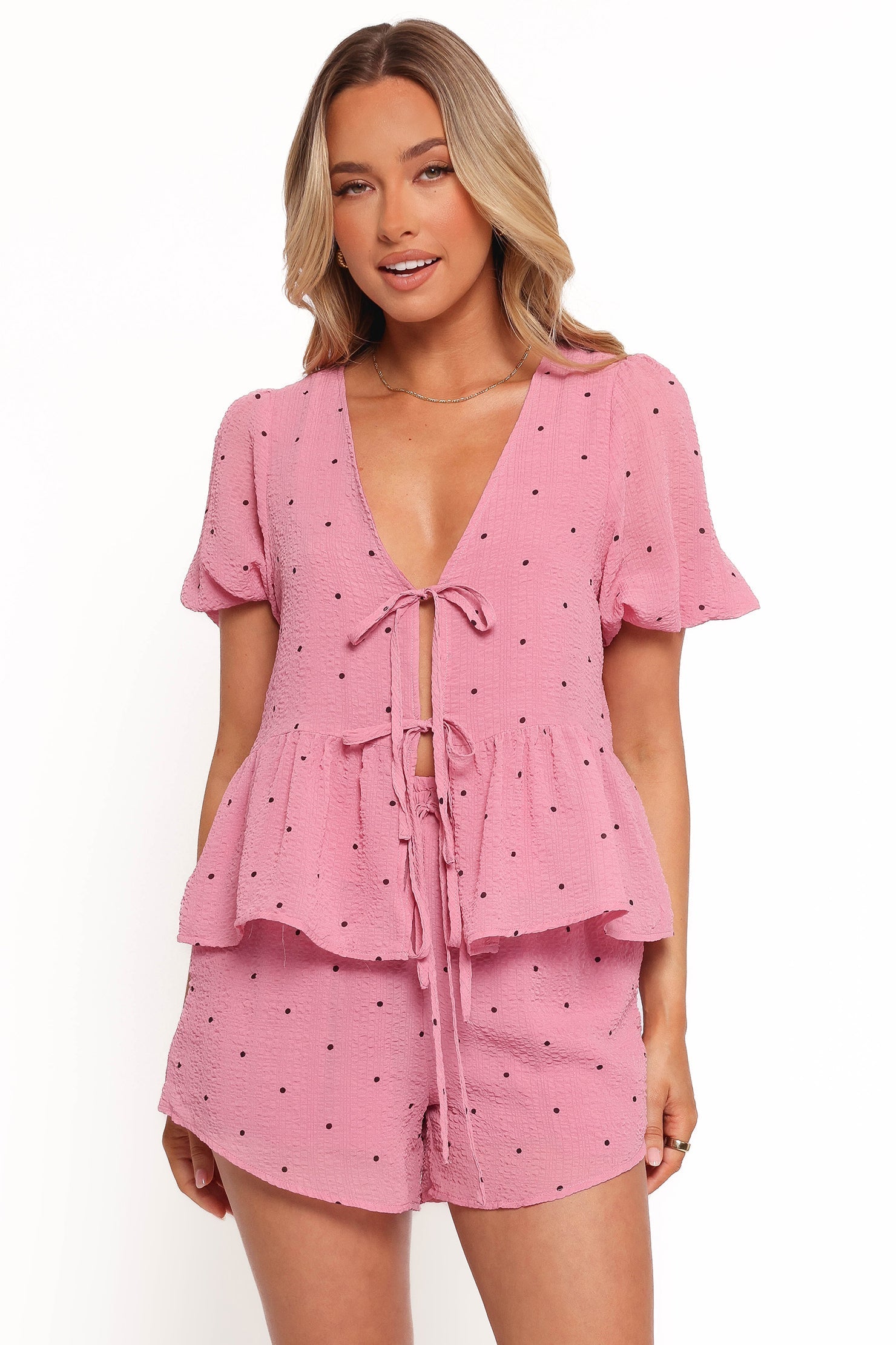 Dory Top - Pink Polka Dot