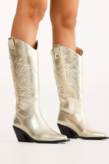 Everlyn Boots - Gold Metallic