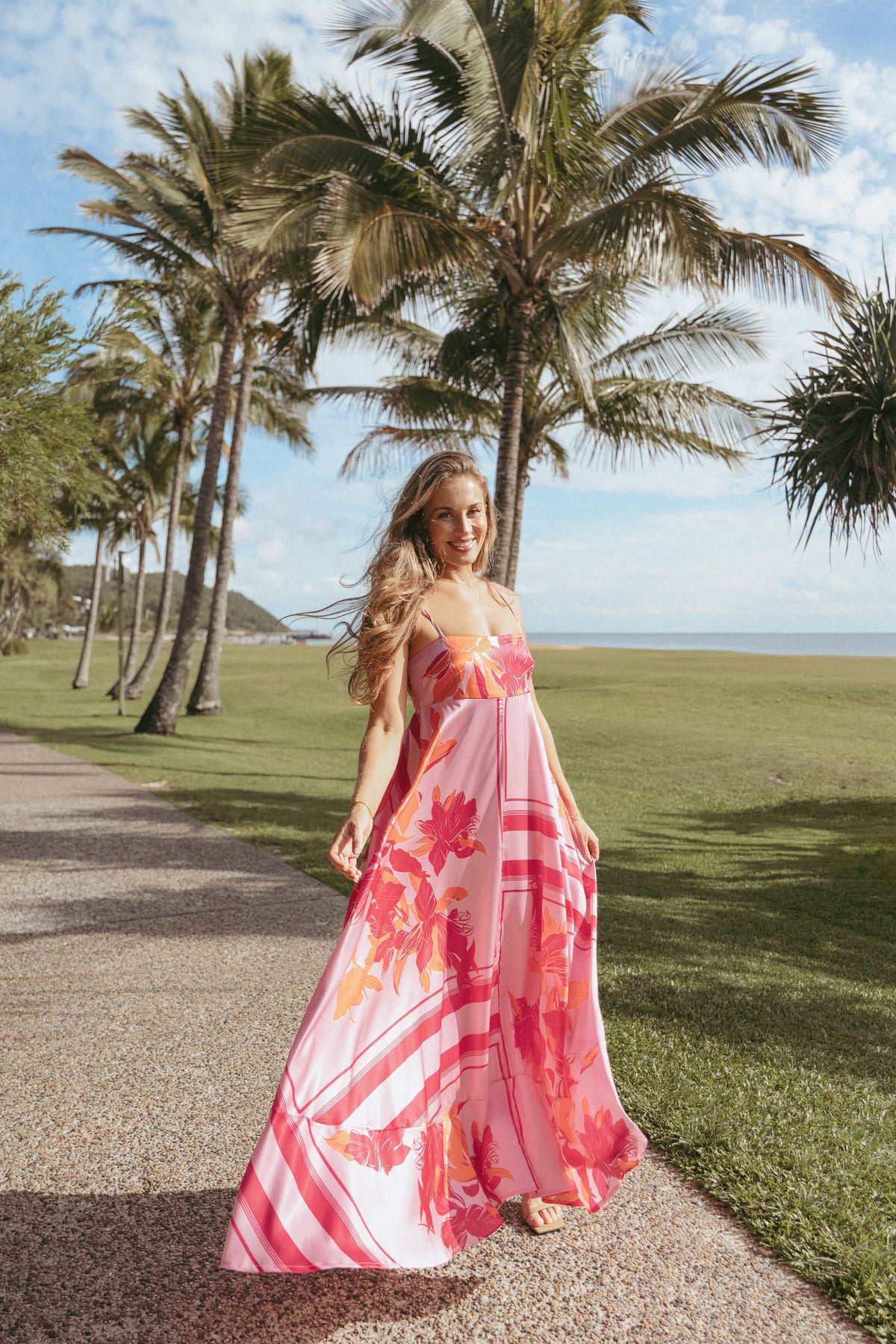 Elanor Maxi Dress - Pink/Orange