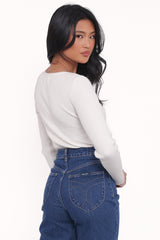 Elba Knit Top - White