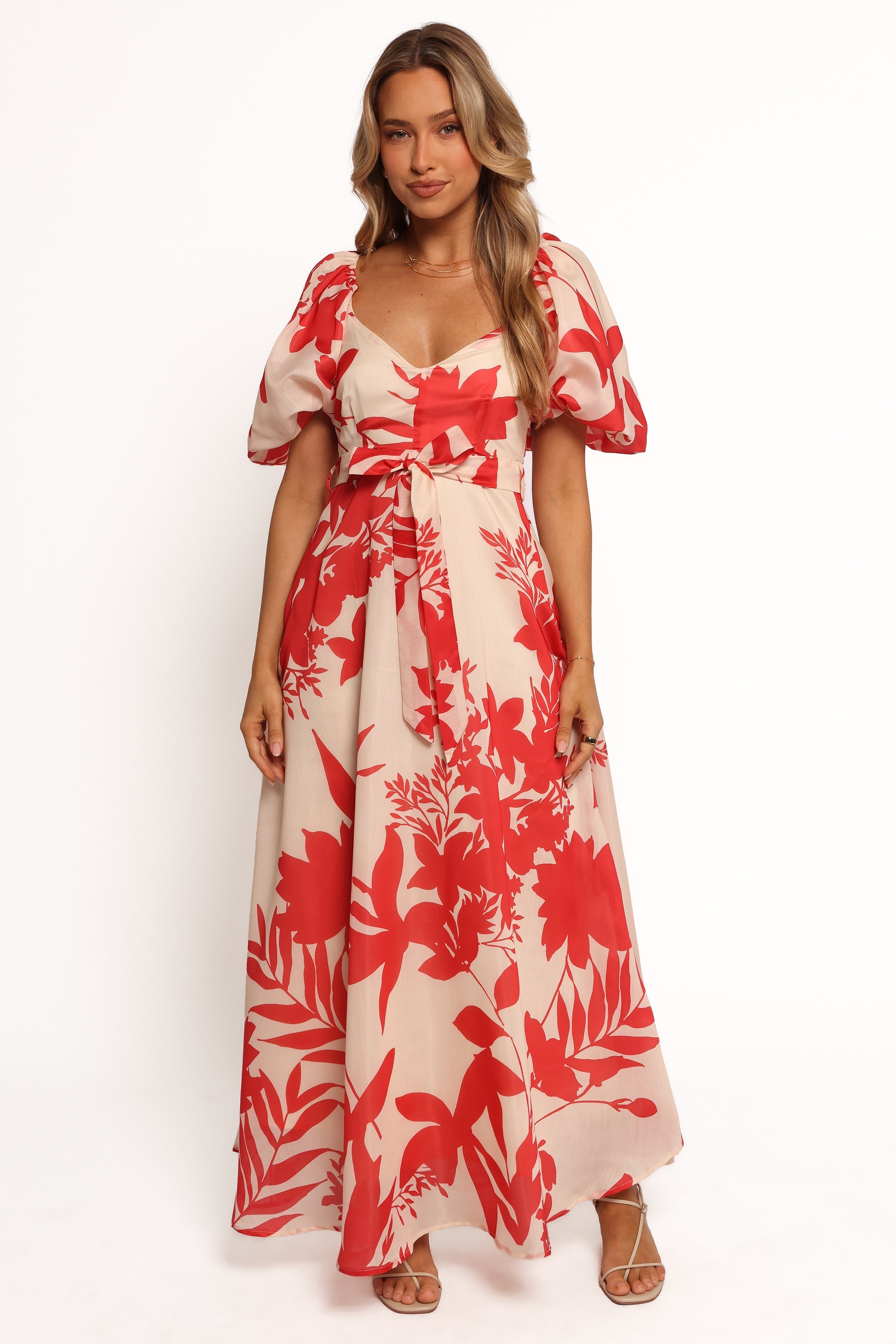 Ellery Midi Dress - Red Floral